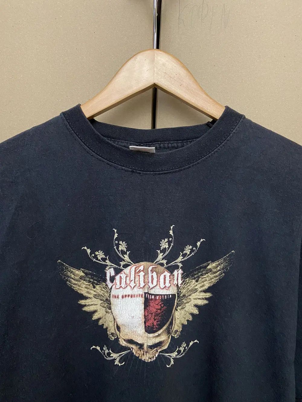 Affliction VINTAGE SKULLS CALIBAN Y2K ROCK TEE FADED T SHIRT AFFLICTION Size US L / EU 52-54 / 3 - 7 Thumbnail