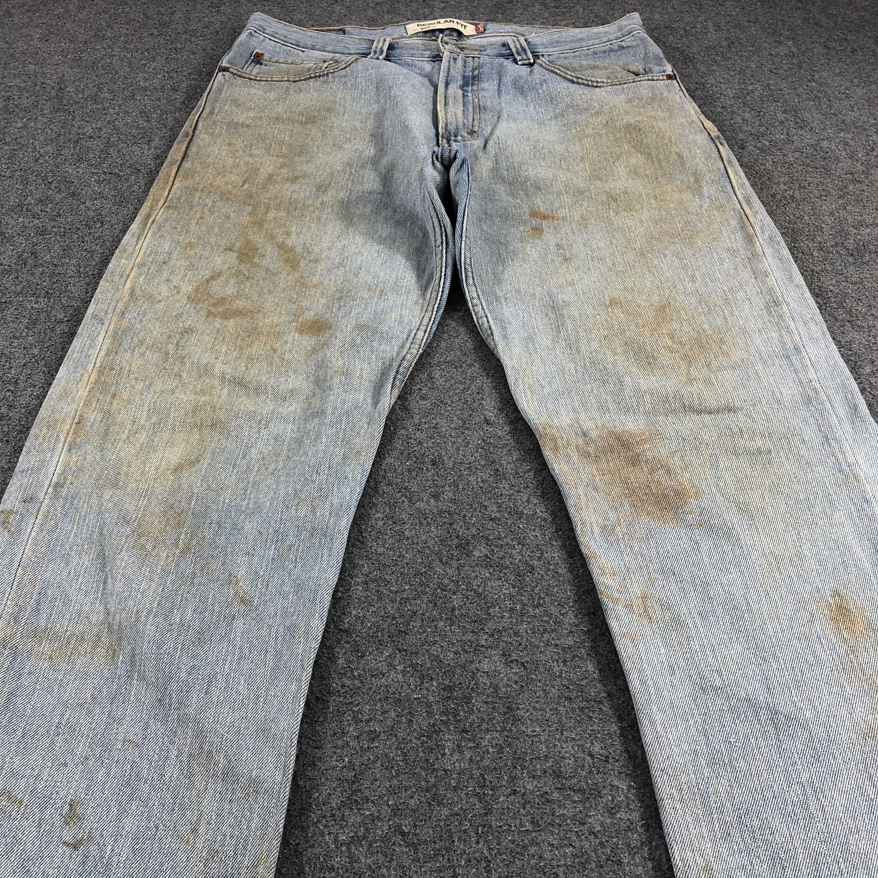 Levi's Dirty Wash Vintage Levi's 505 Jeans Regular Fit Denim KJ558 Size US 33 - 3 Thumbnail