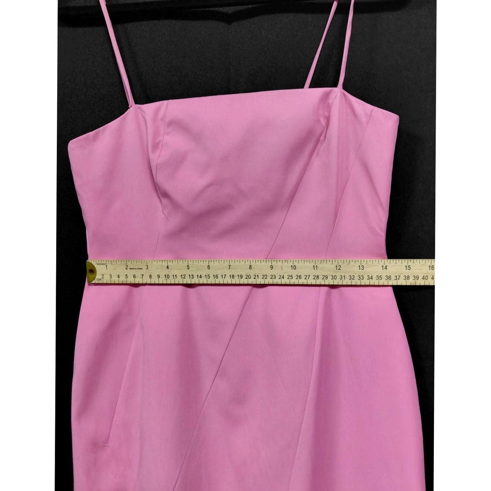 Bcbgmaxazria BCBG MAXAZRIA Pink Spaghetti Strap Dress Solid Knee Length Women Size 6 Size M / US 6-8 / IT 42-44 - 6 Thumbnail