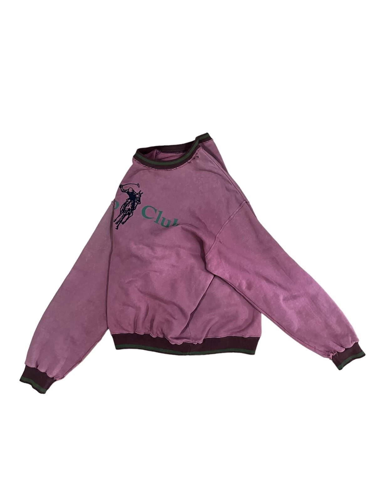 Beverly Hills Polo Club Vintage Trashed Polo Club Big Logo Distressed Ringer Sweater Size US L / EU 52-54 / 3 - 10 Thumbnail