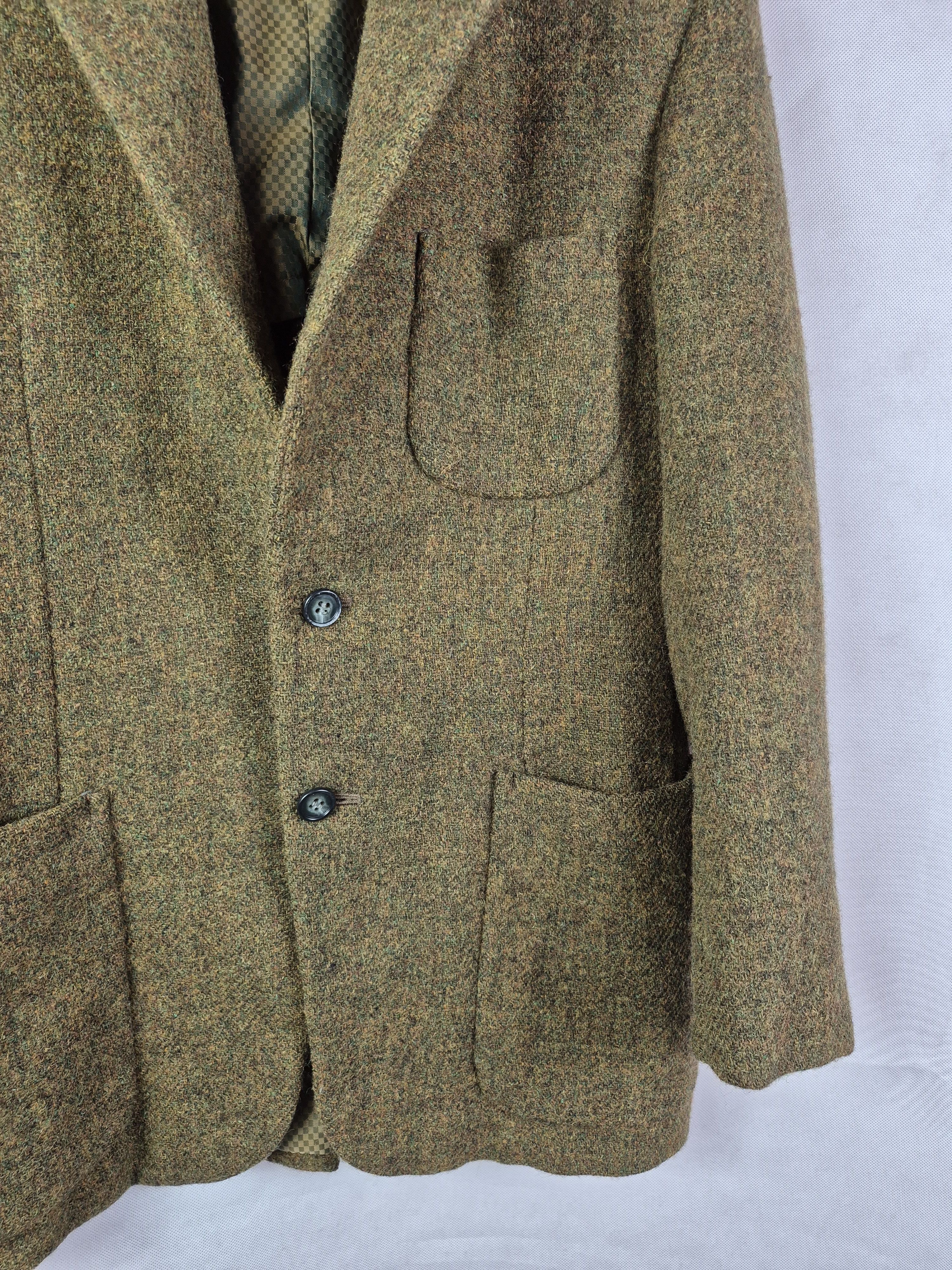 Harris Tweed 🔥 Harris Tweed Hand Woven Light Weight Suits Blazer Coat Size 40R - 4 Thumbnail