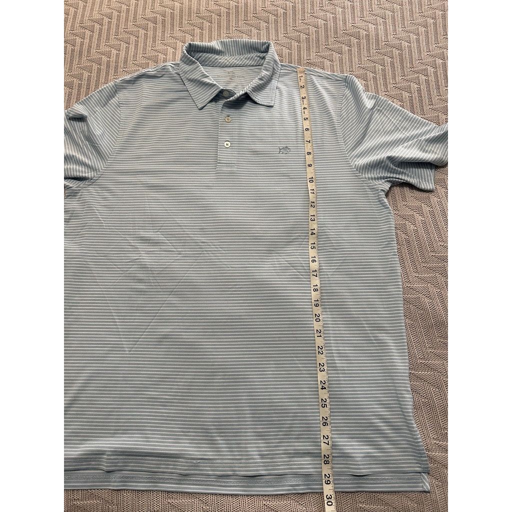 Southern Tide Southern Tide silver striped polo size XL Size US XL / EU 56 / 4 - 6 Thumbnail