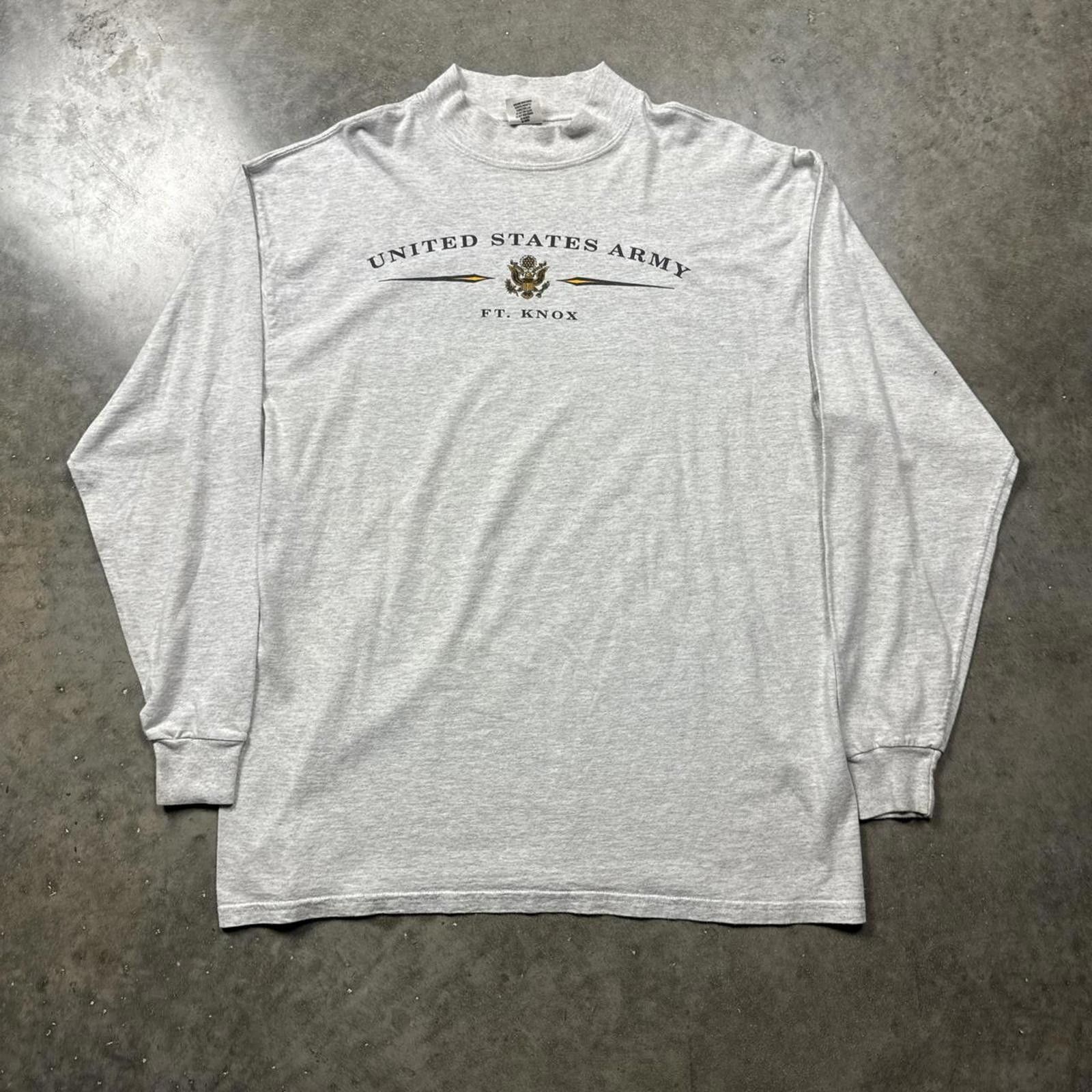 Other Grey vintage US Army "Fort Knox" Graphic Long Sleeve Shirt Size US XL / EU 56 / 4 - 1 Thumbnail