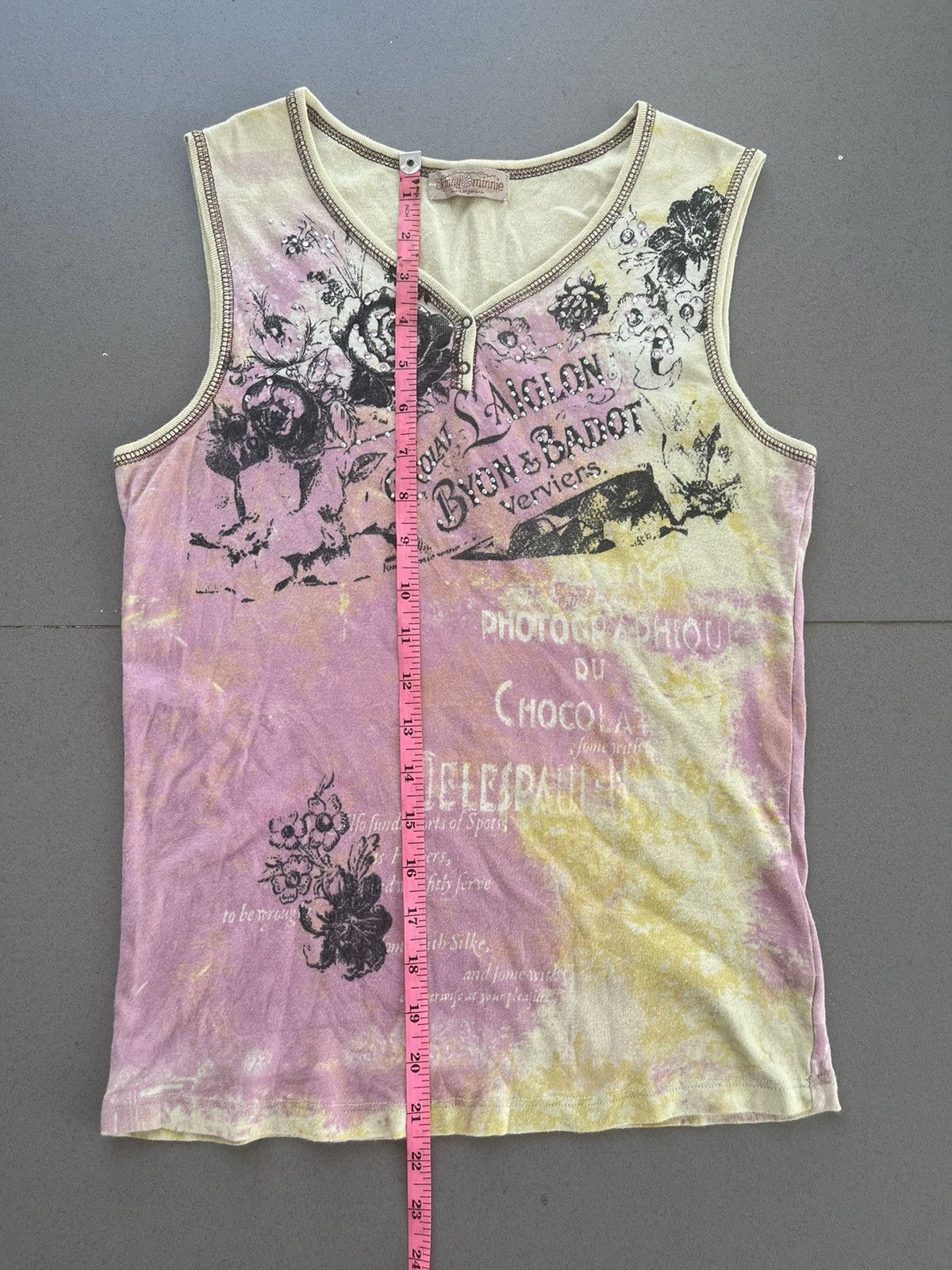 If Six Was Nine Skinny Minnie Tank Tops Y2k Poem Abstract Size L / US 10 / IT 46 - 11 Thumbnail