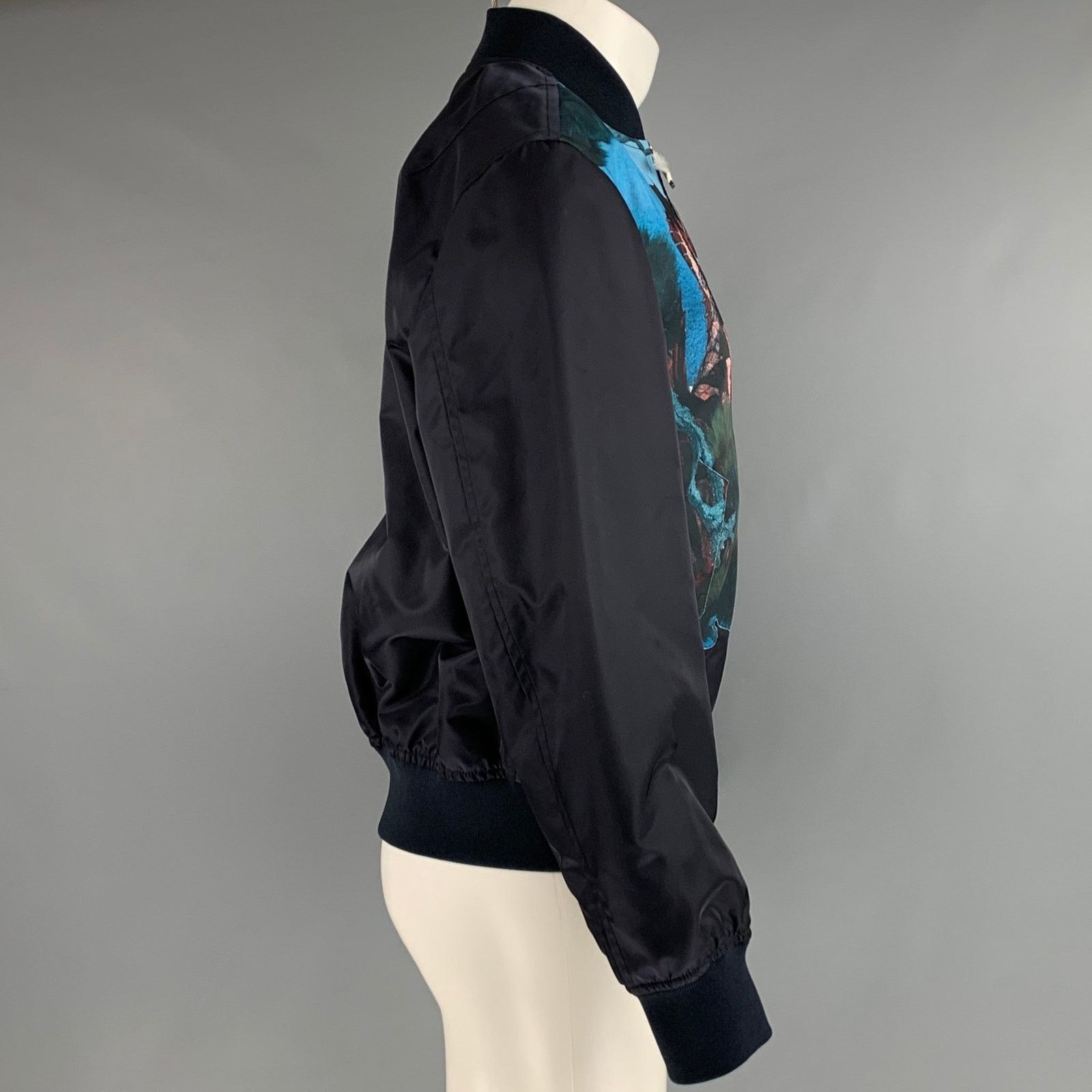 Valentino VALENTINO Size 36 Navy Graphic Bomber Jacket Size US S / EU 44-46 / 1 - 3 Thumbnail