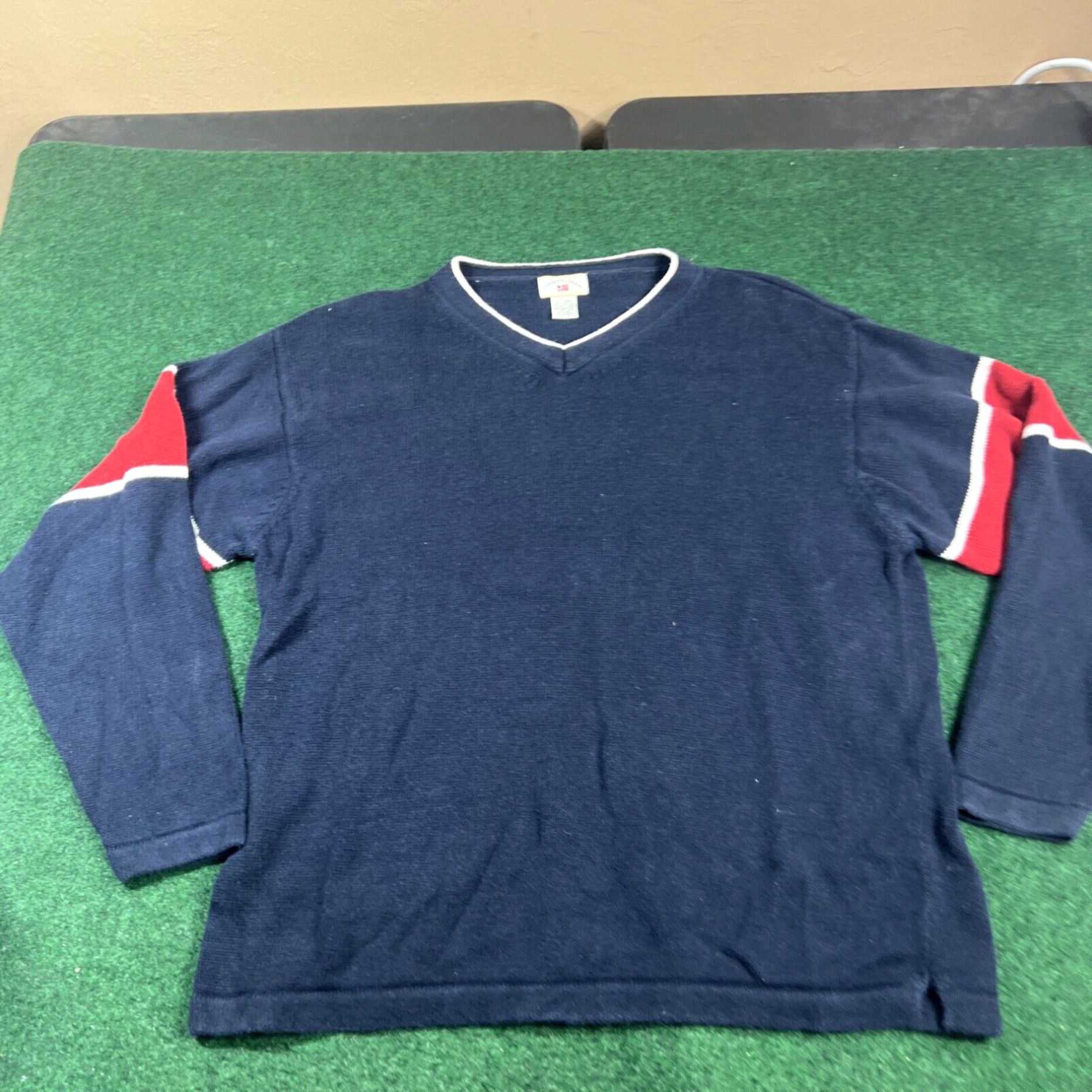 Vintage Vintage Country Seat Navy Blue red white Light Weight Sweater Adult Size L Size US L / EU 52-54 / 3 - 1 Thumbnail