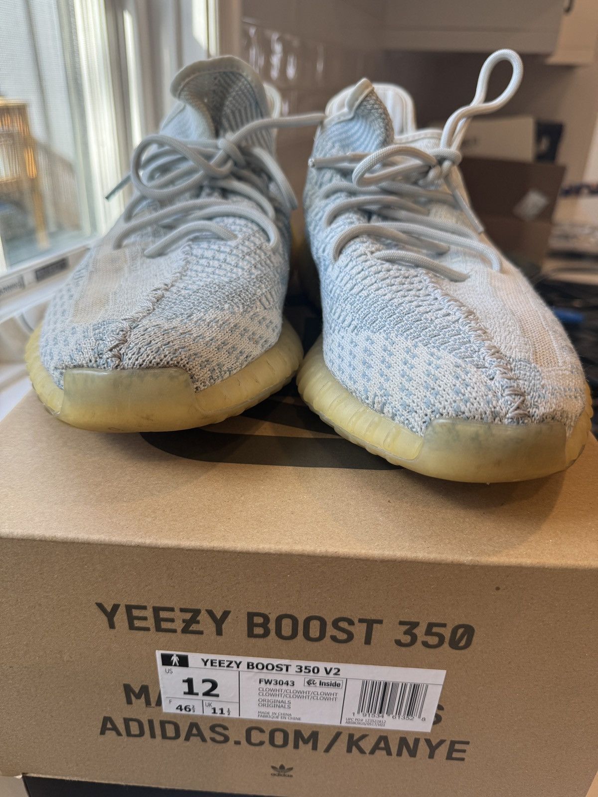 Adidas × Kanye West × Yeezy Yeezy Boost 350 Cloud Size 12 Size US 12 / EU 45 - 2 Thumbnail