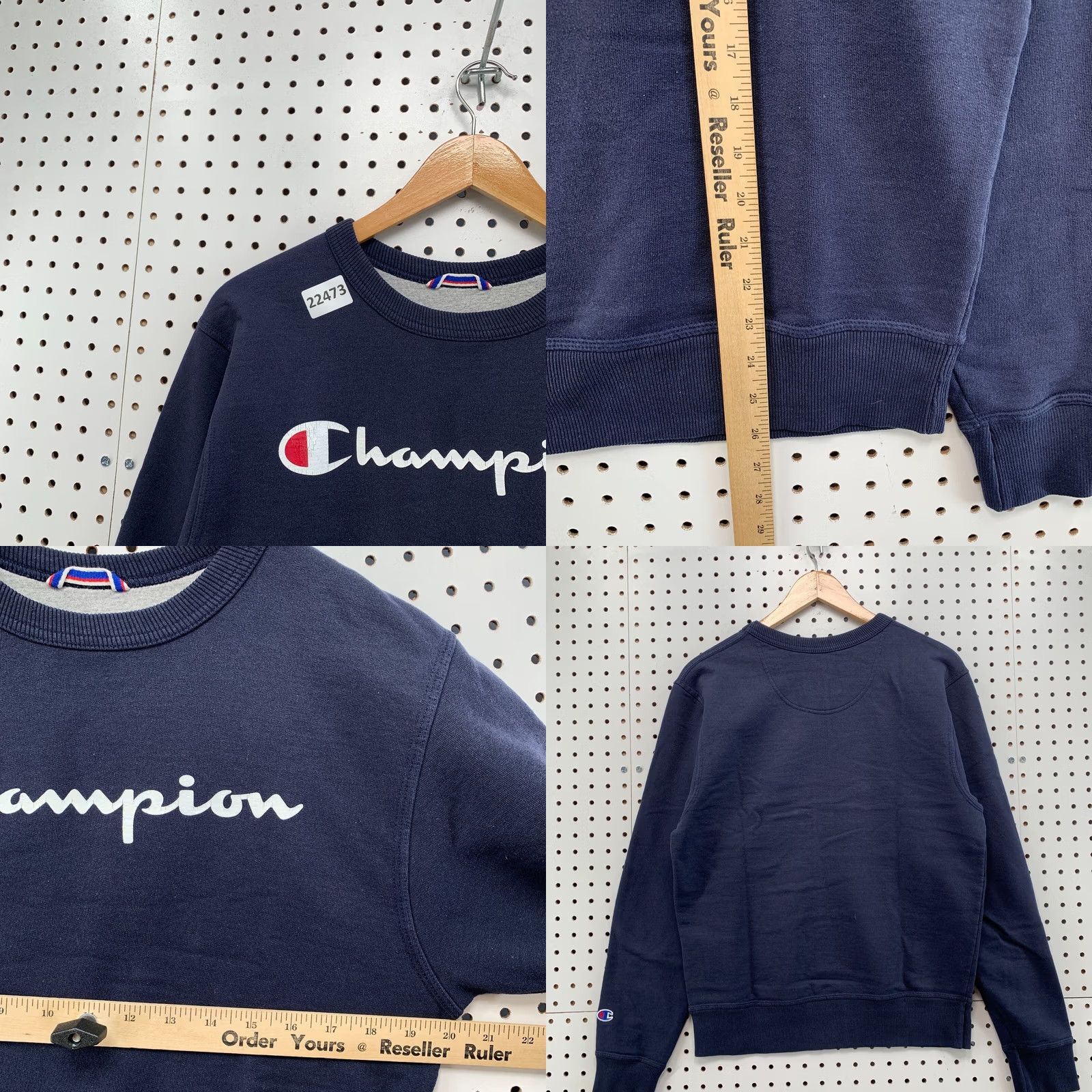 Champion Champion Sweatshirt Mens Small Blue Navy Pullover Crewneck Spell Out Size US S / EU 44-46 / 1 - 9 Thumbnail