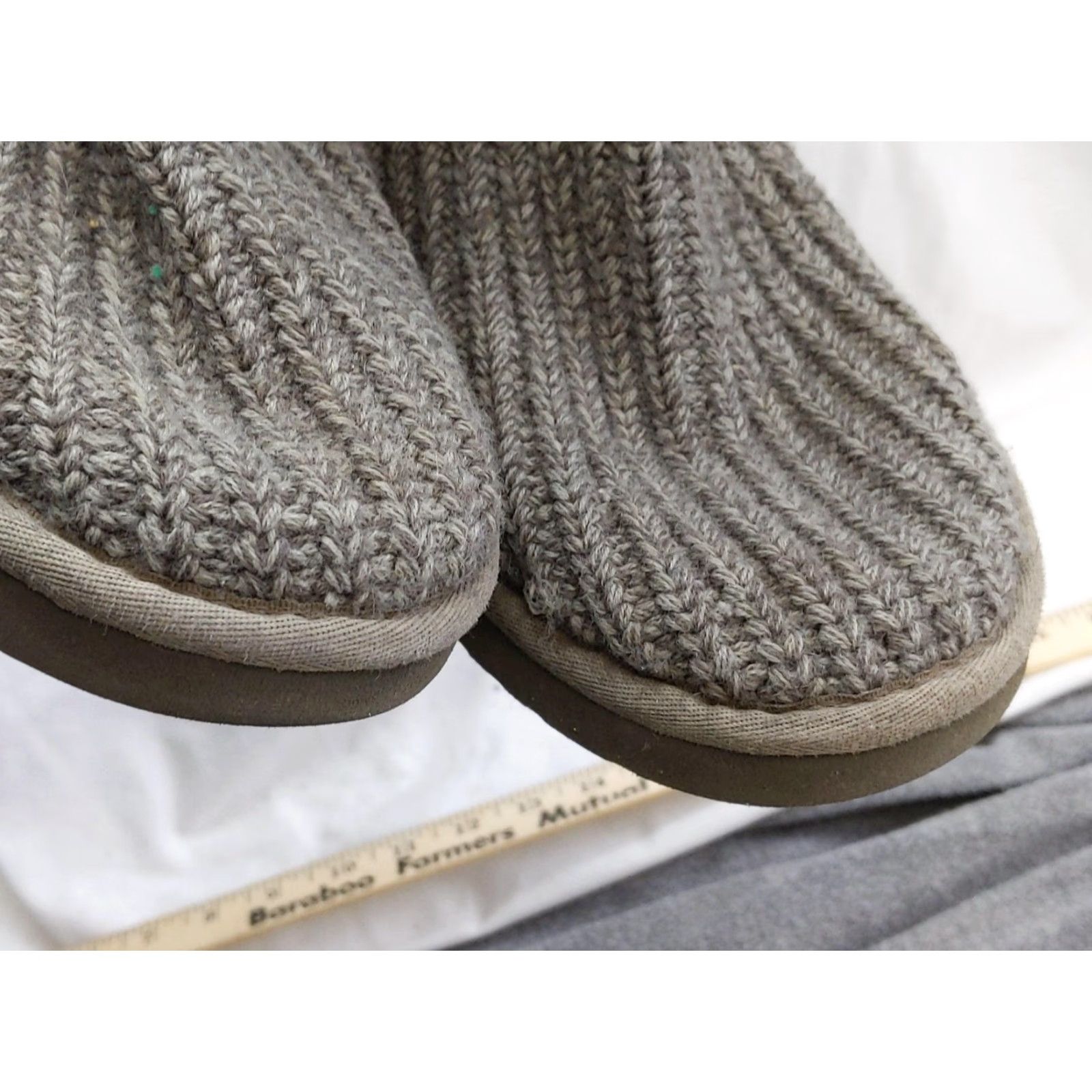 Ugg UGG Women Boots Mid-Calf Knit Shearling Gray 10 Wool Blend Button 5819 Size US 10 / IT 40 - 5 Thumbnail
