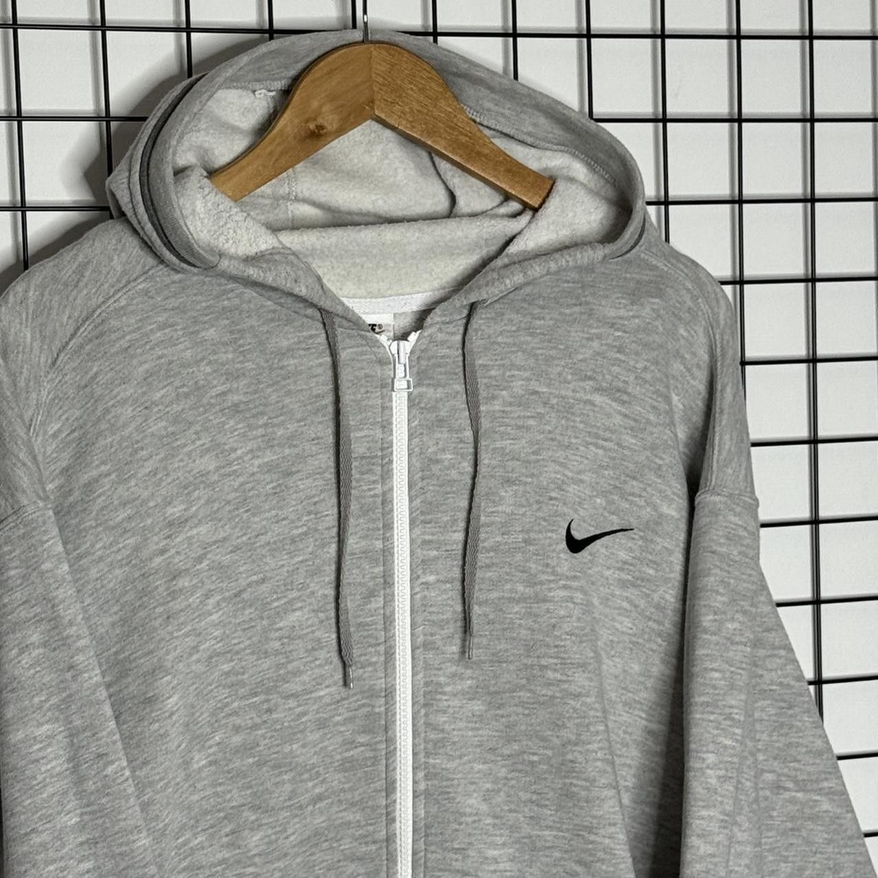 Nike Vintage 90s Zip Up Hoodie Grey Retro