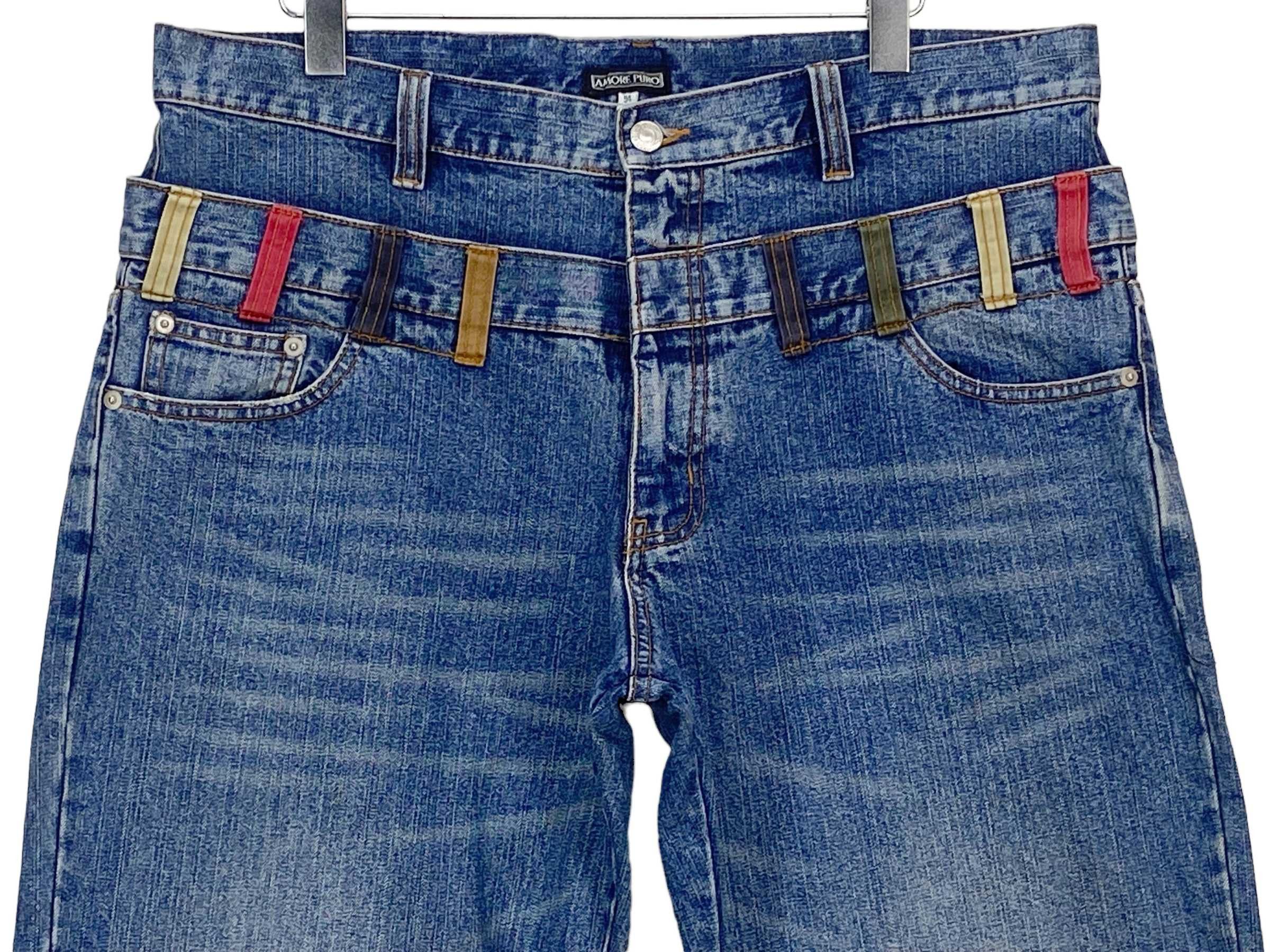 Japanese Brand Amore Puro Big Size Jeans Double Waist Japanese Brand Jeans Size US 37 - 3 Thumbnail
