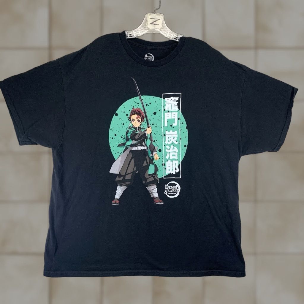 Vintage Demon Slayer Anime Graphic Shirt Mens 2XL Black Short Sleeve Cotton T-Shirt Size US XXL / EU 58 / 5 - 1 Thumbnail