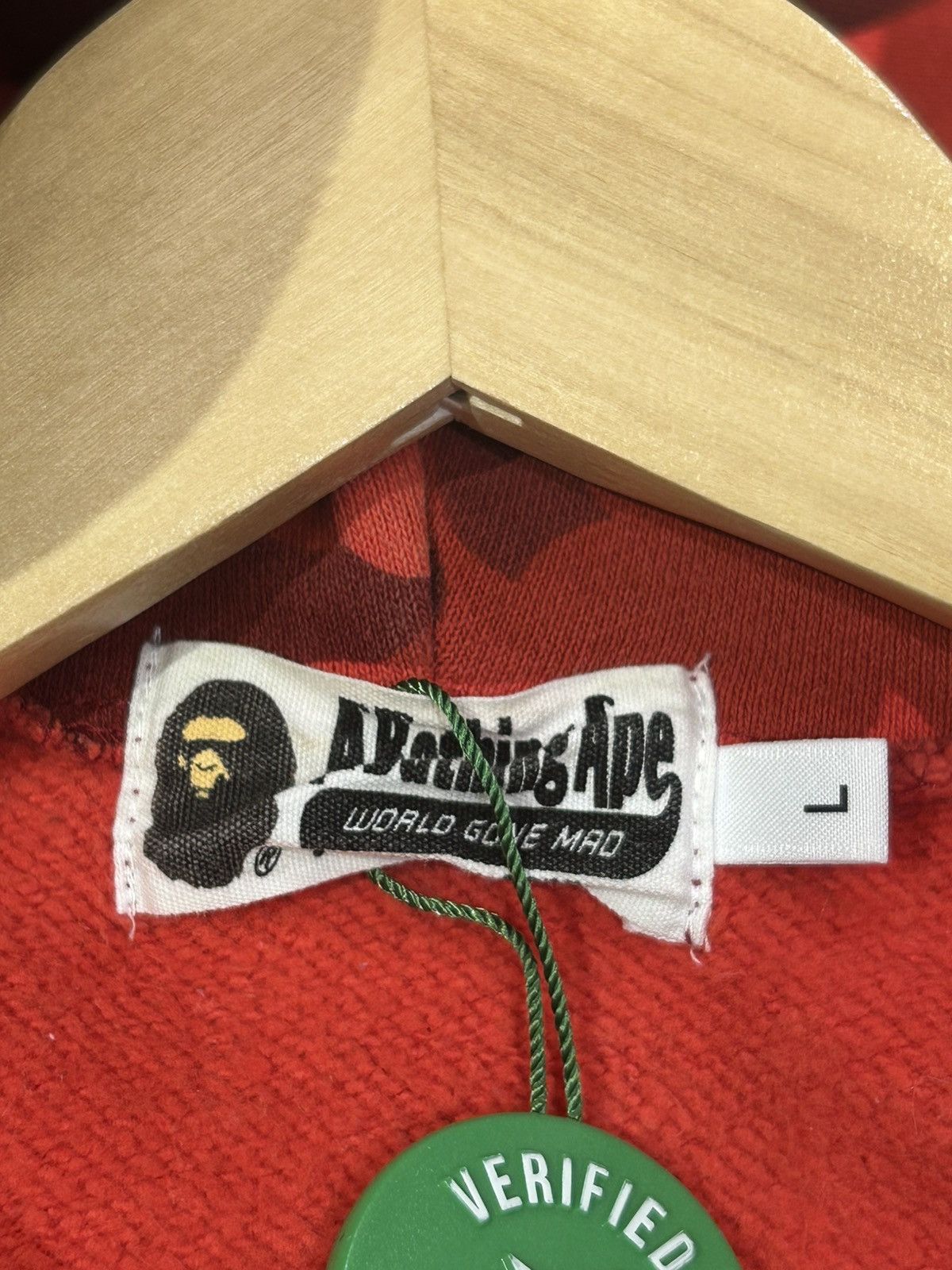 Bape Bape Red camo Shark hoodie Size US L / EU 52-54 / 3 - 10 Thumbnail