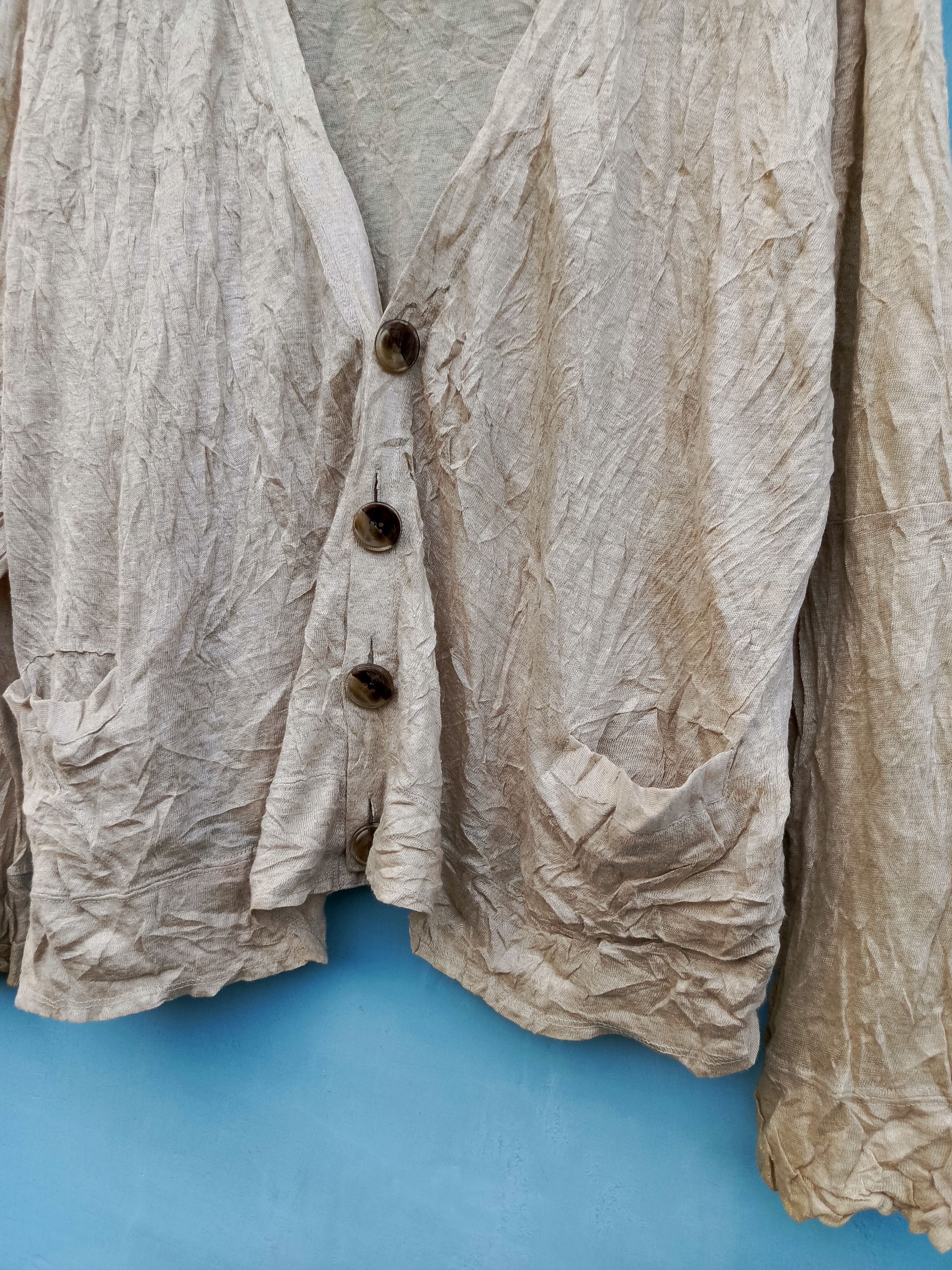 ANREALAGE Anrealage Cardigan Beige Button-Up Japan Designer Size US S / EU 44-46 / 1 - 2 Thumbnail