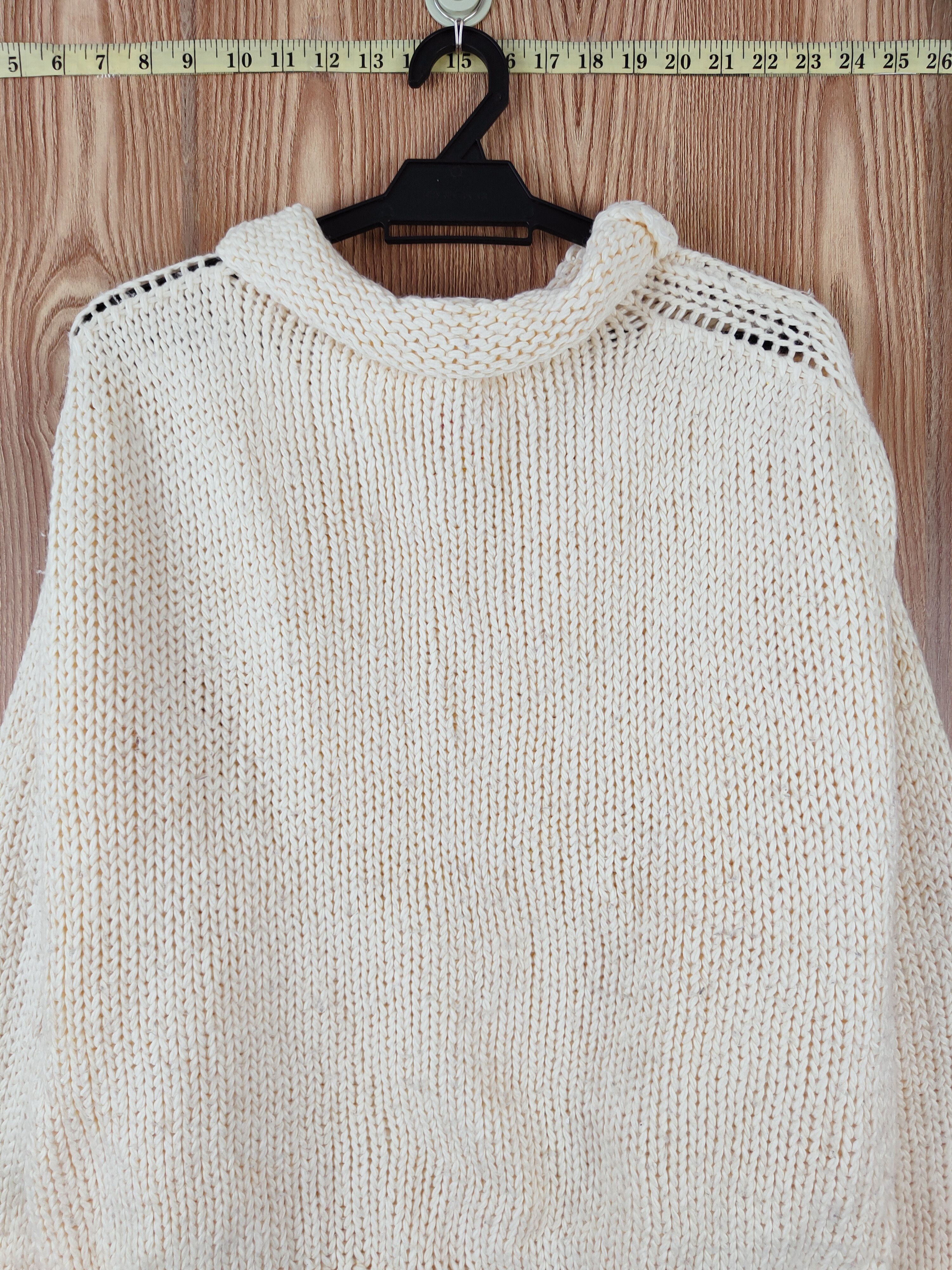 Vintage Bad-Stevie Beige Knitwear Sweatshirts #W485 Size US M / EU 48-50 / 2 - 2 Thumbnail