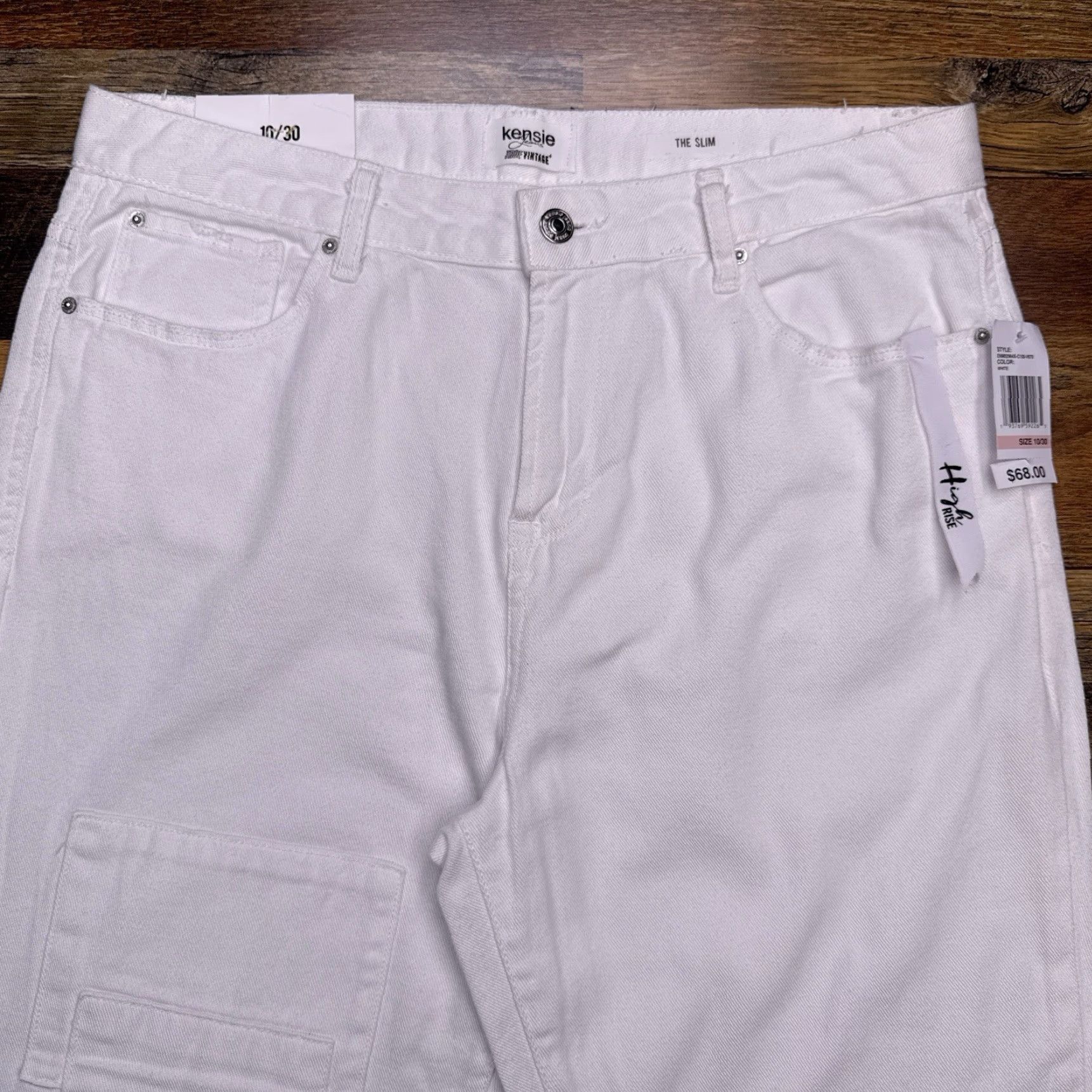 Vintage Kensie Slim Jeans Womens 10 / 30 White High Rise Patches True Vintage New Jeans Women White High Rise Slim 10 30 5-Pocket Denim Short Description N/A Size 32" / US 10 / IT 46 - 3 Thumbnail