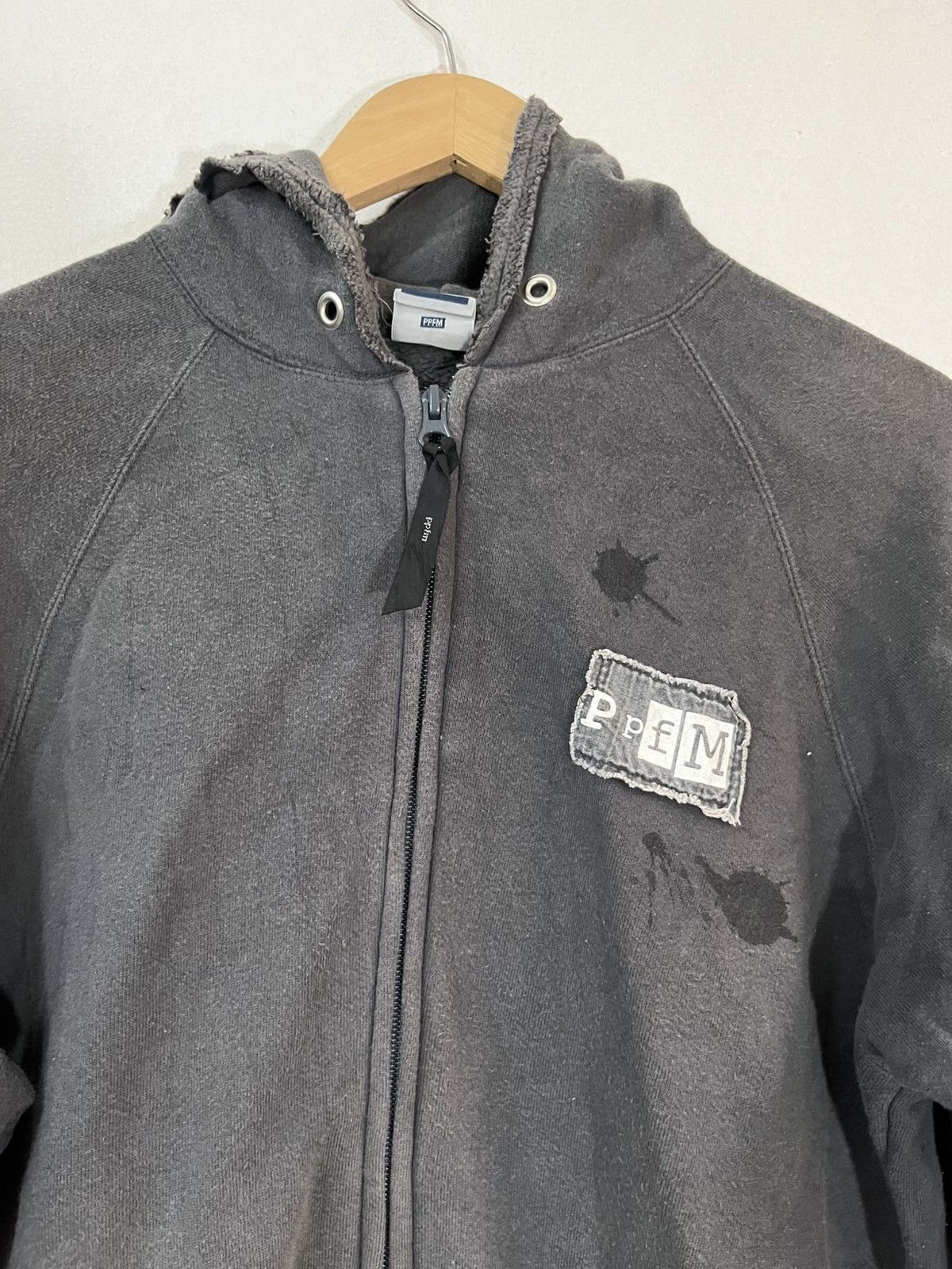 Japanese Brand × PPFM PPFM DISTRESS STYLE HOODIE ZIPPER JACKET Size US L / EU 52-54 / 3 - 2 Thumbnail