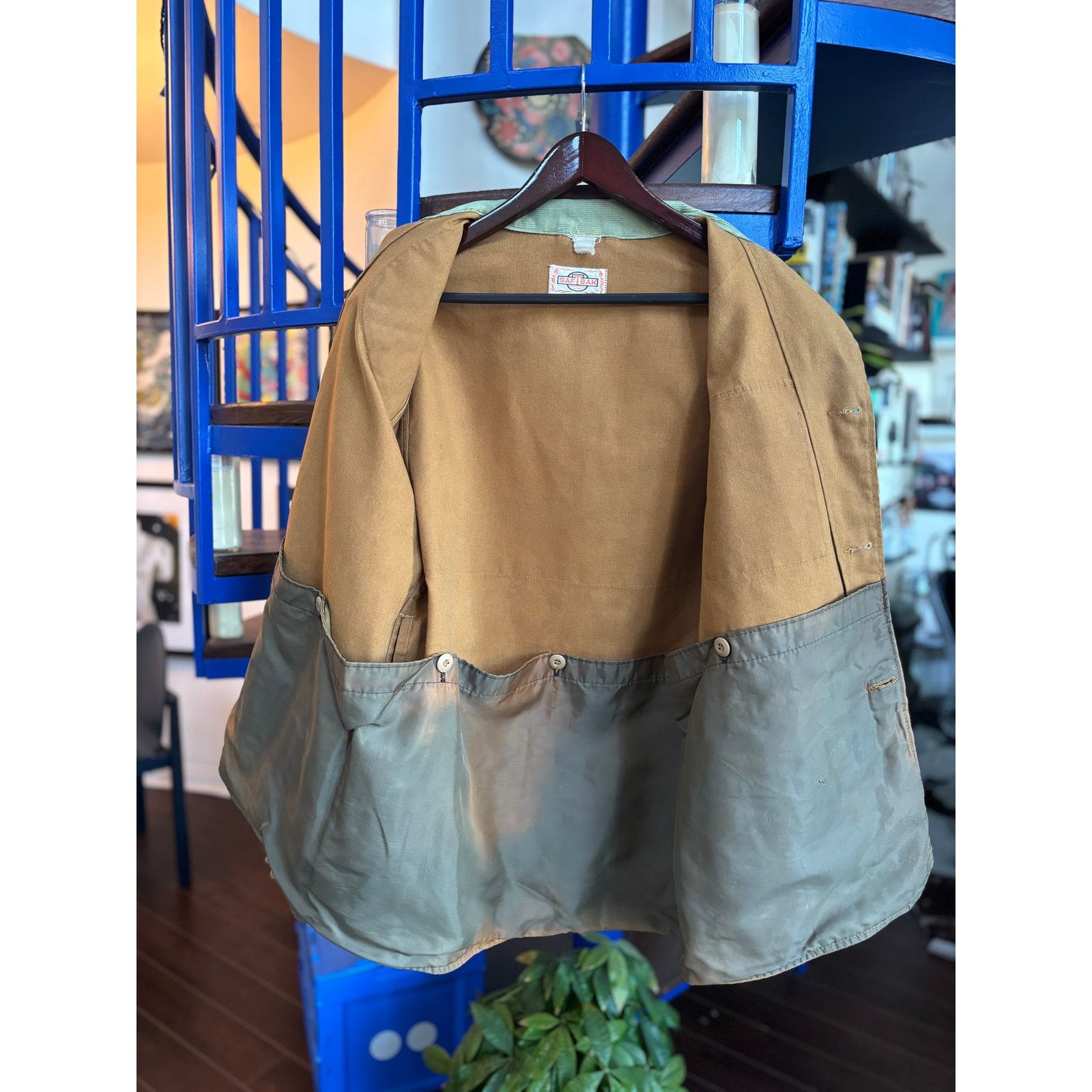 Vintage Saf-T-Bak Vintage Tan & Orange Hunting Jacket Size L Size US L / EU 52-54 / 3 - 4 Thumbnail