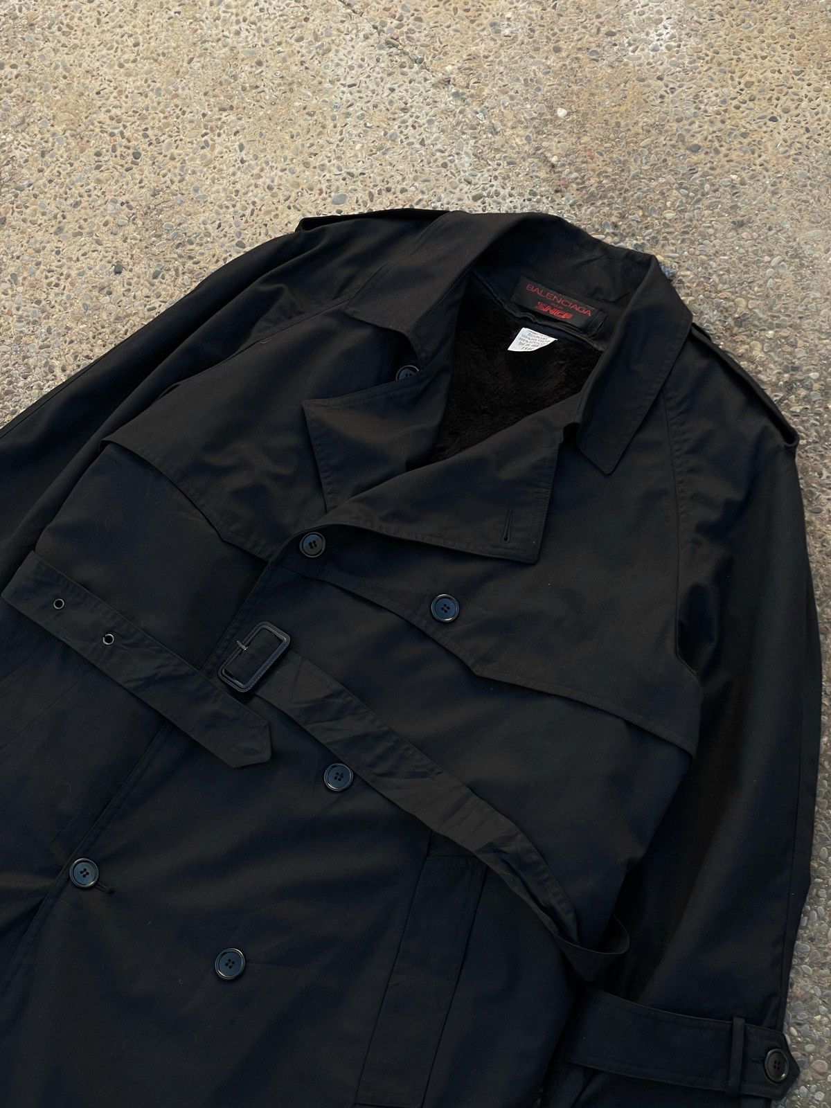Balenciaga ARCHIVAL Balenciaga pour SNCF Designer Uniform Trench Coat Size US XL / EU 56 / 4 - 3 Thumbnail