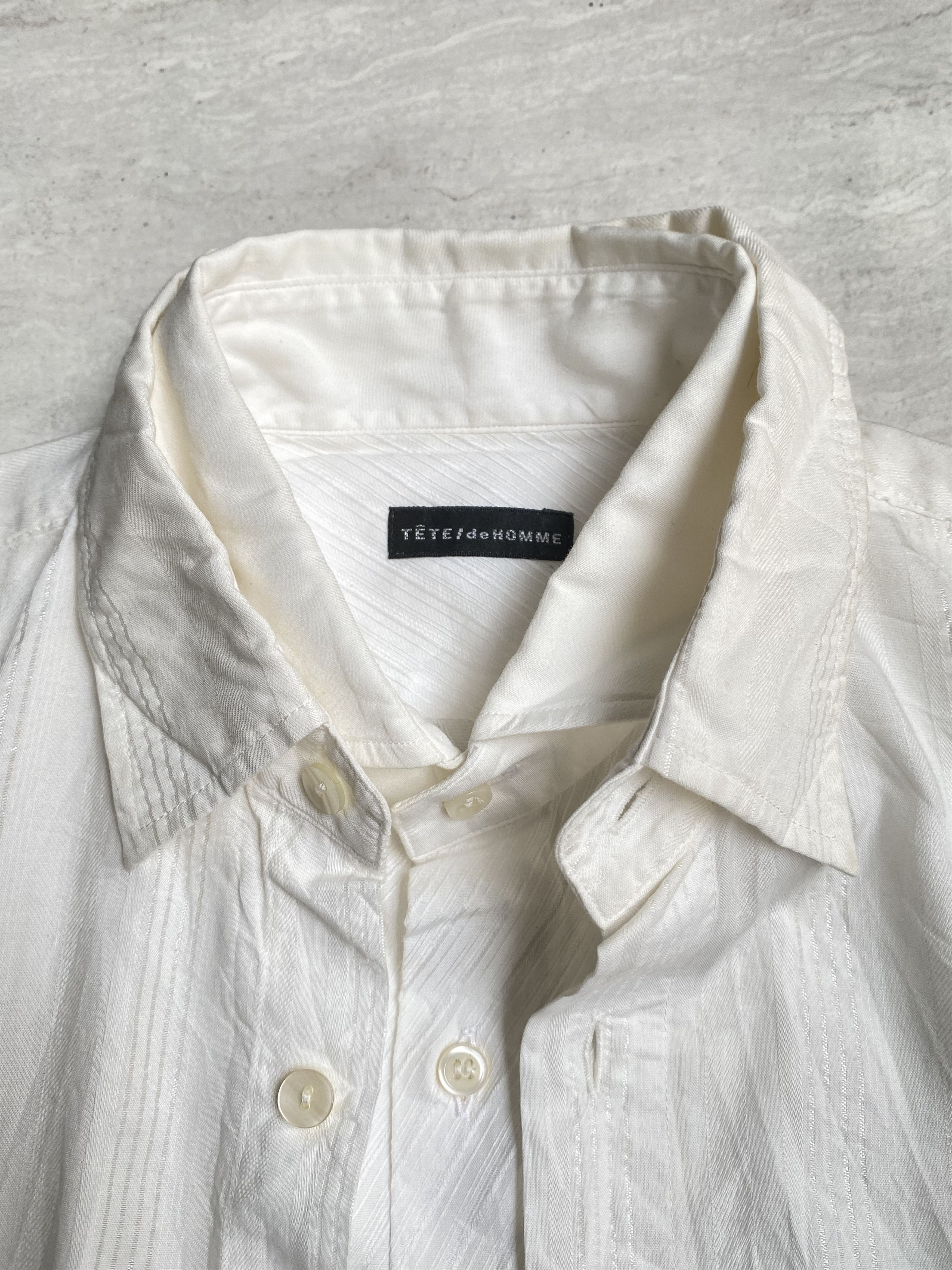 Issey Miyake TETE HOMME White Shirt Size US L / EU 52-54 / 3 - 11 Thumbnail