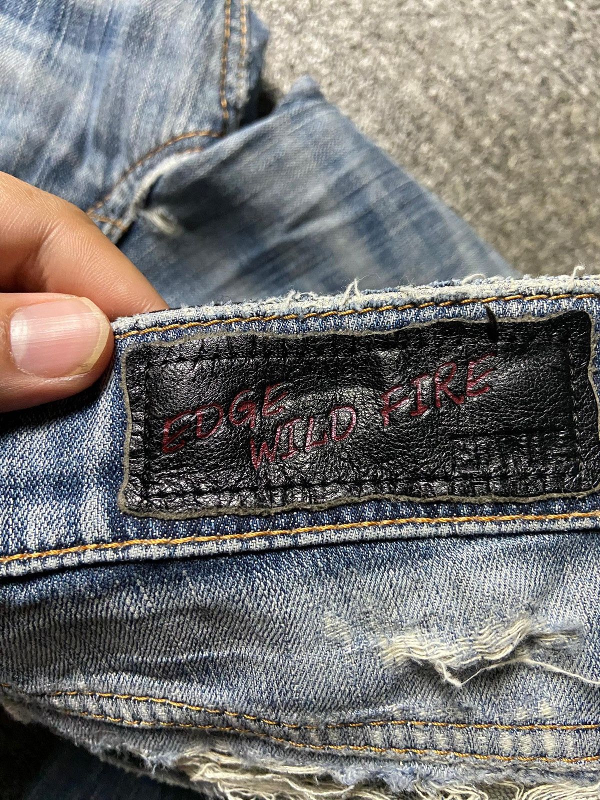 Edwin Edwin Edge Of Blue Distressed Denim Jeans (157) Size US 31 - 3 Thumbnail