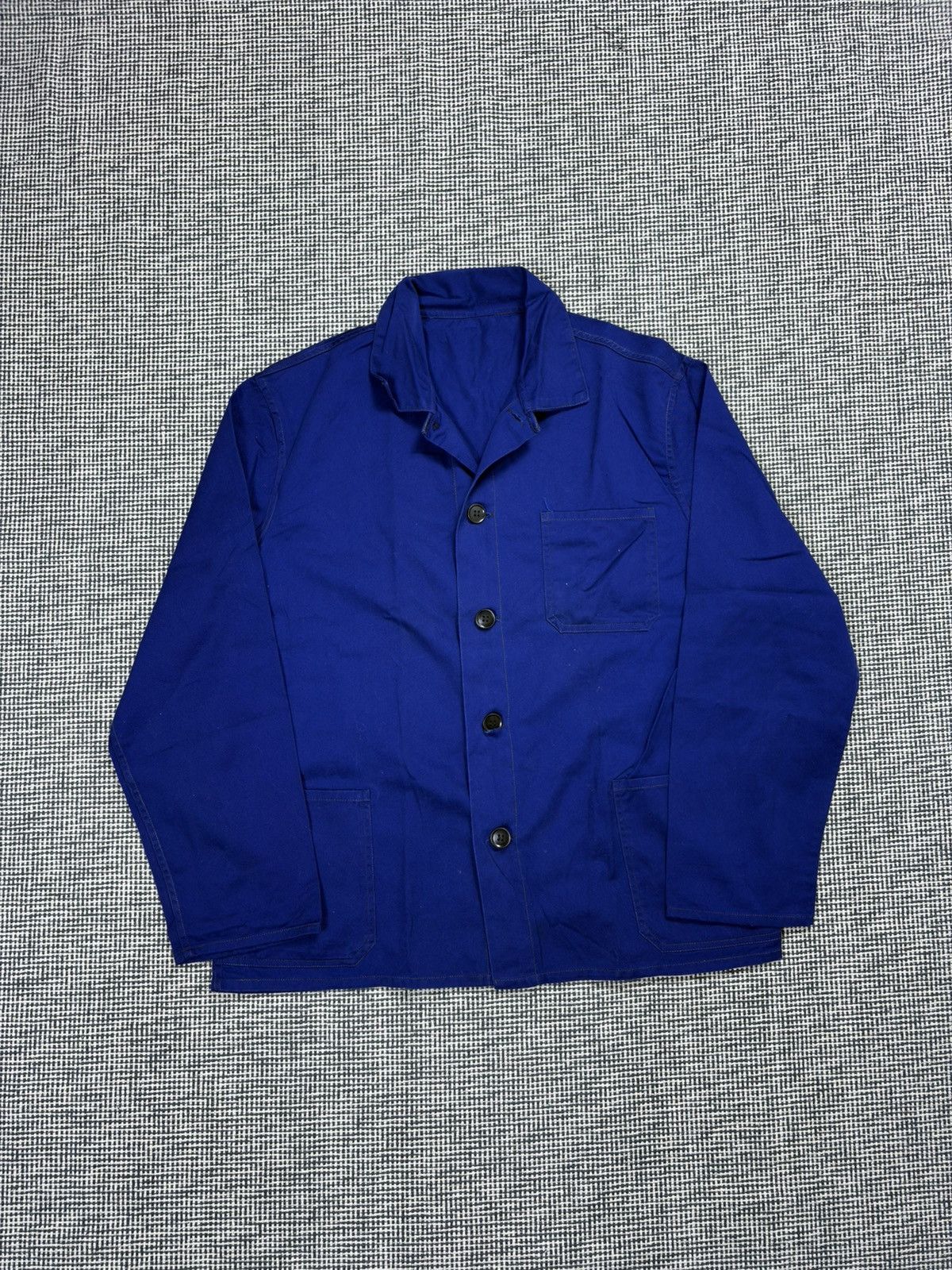 vintage 70s French chore coat light jacket work utility
