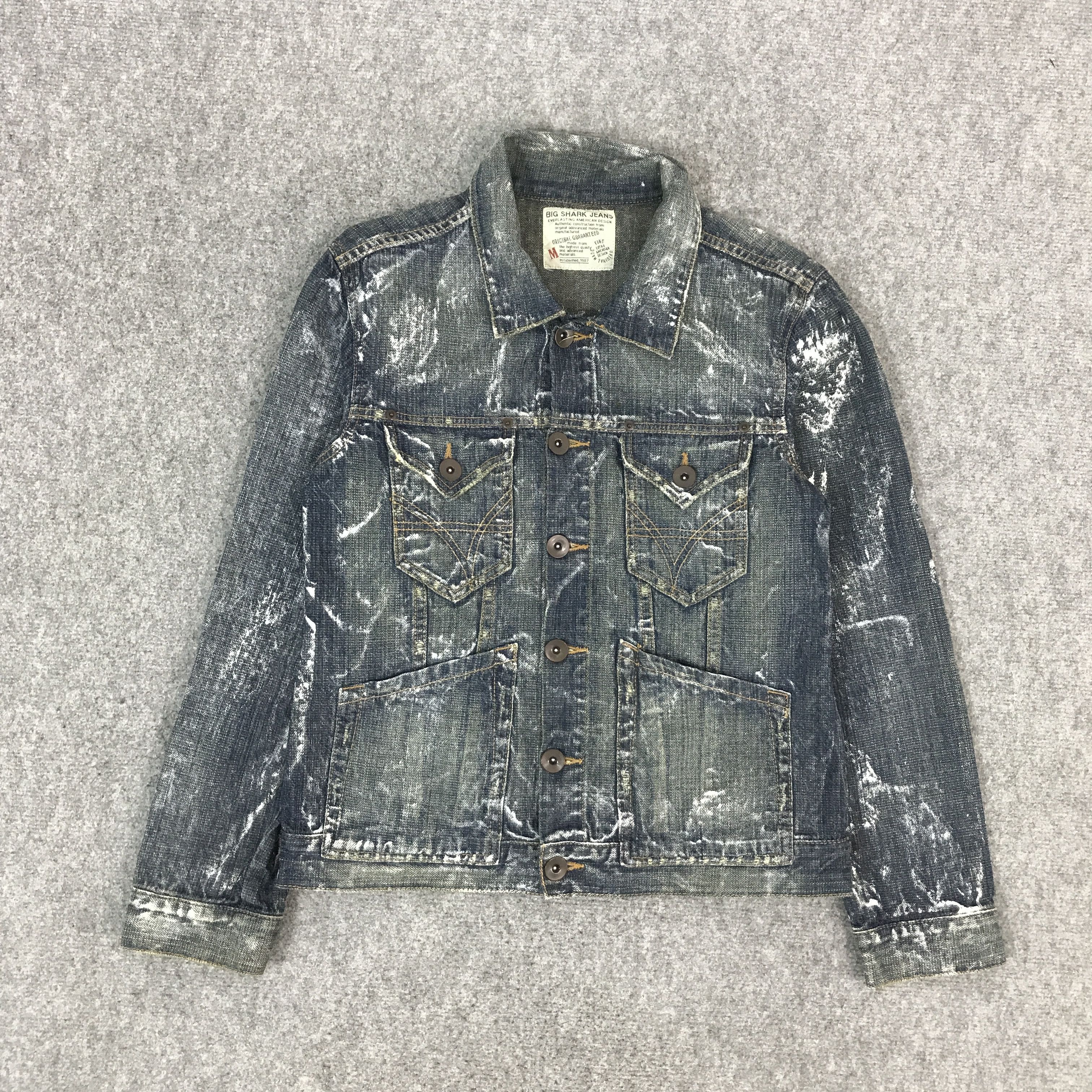 Japanese Brand GOTHIC PUNK BIG SHARK JEANS DENIM JACKET Size US M / EU 48-50 / 2 - 1 Thumbnail