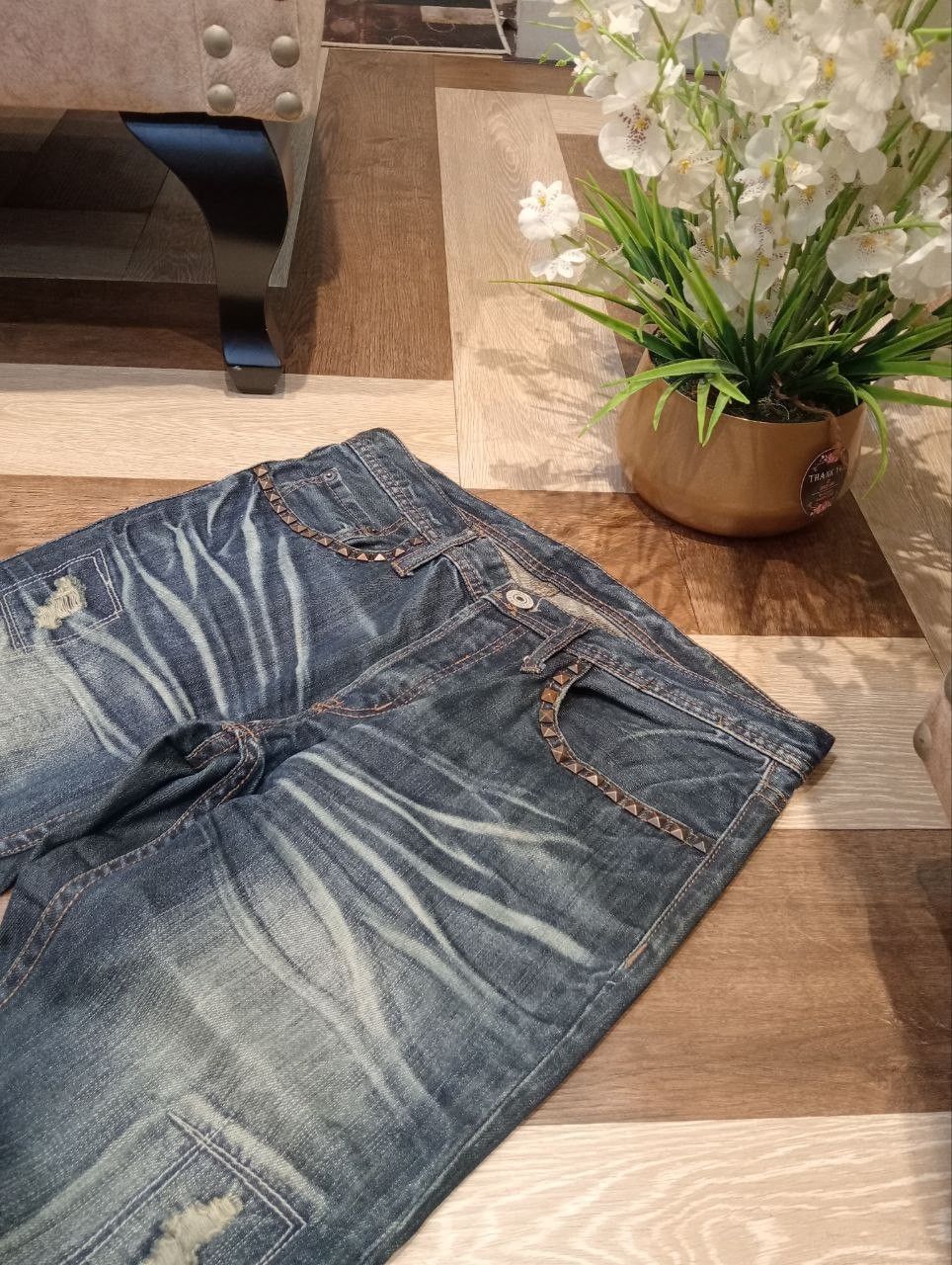 If Six Was Nine JAPANESE EDGE RUPERT BLUE WASHED DENIM PANTS Size US 33 - 5 Thumbnail