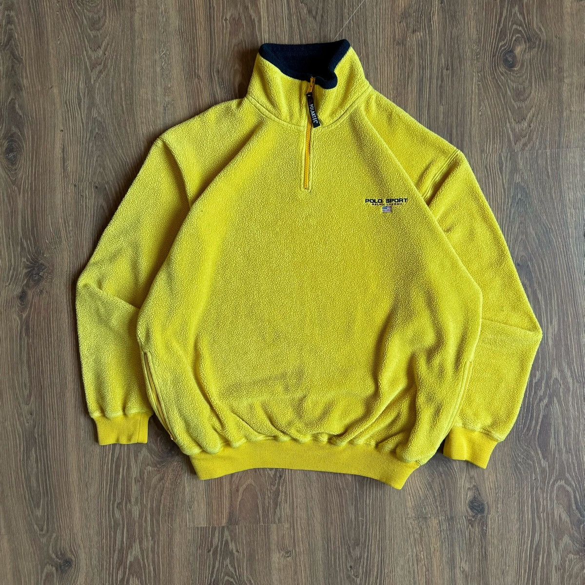 Ralph Lauren Sport Vintage Polo Sport Ralph Lauren 1/4 Zip Fleece Pullover 90s Size US L / EU 52-54 / 3 - 3 Thumbnail