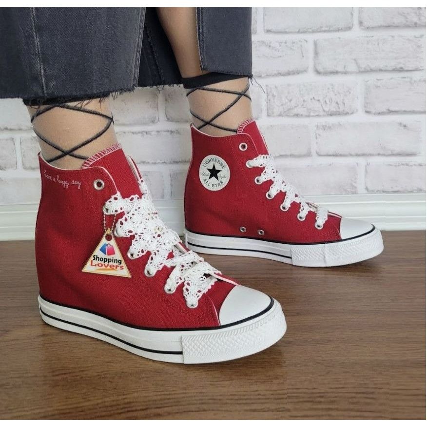 Converse ⭐Converse Chuck Wedge Platform Crochet Laces Hi Sz10.5 Women Size US 10.5 / IT 40.5 - 1 Thumbnail