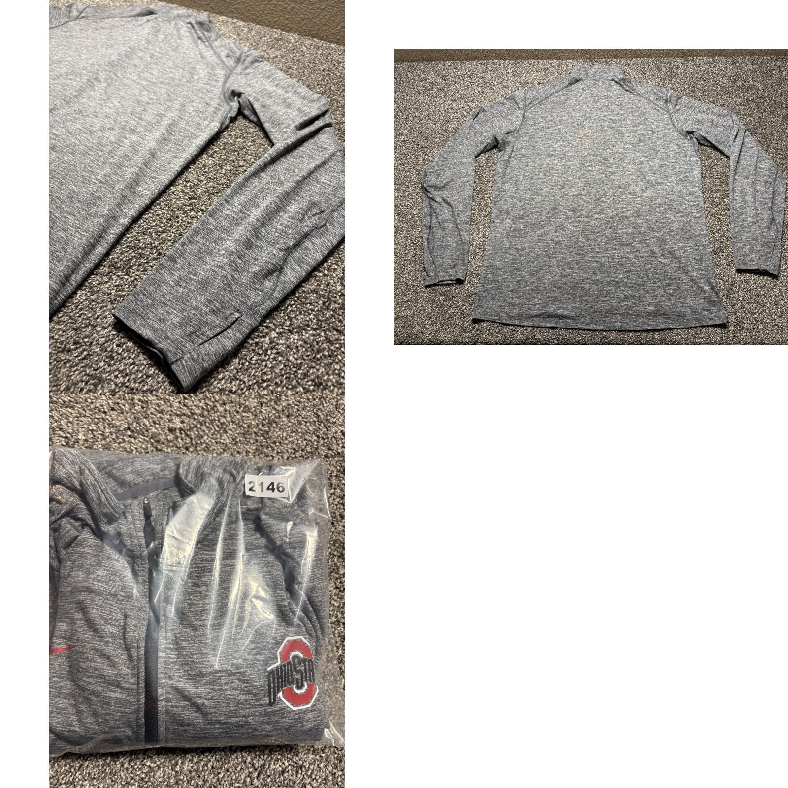 Nike VINTAGE Nike Dri-FIT Ohio State Buckeyes 1/4 Zip Mens XL Sweatshirt Team Wear Size US XL / EU 56 / 4 - 9 Thumbnail