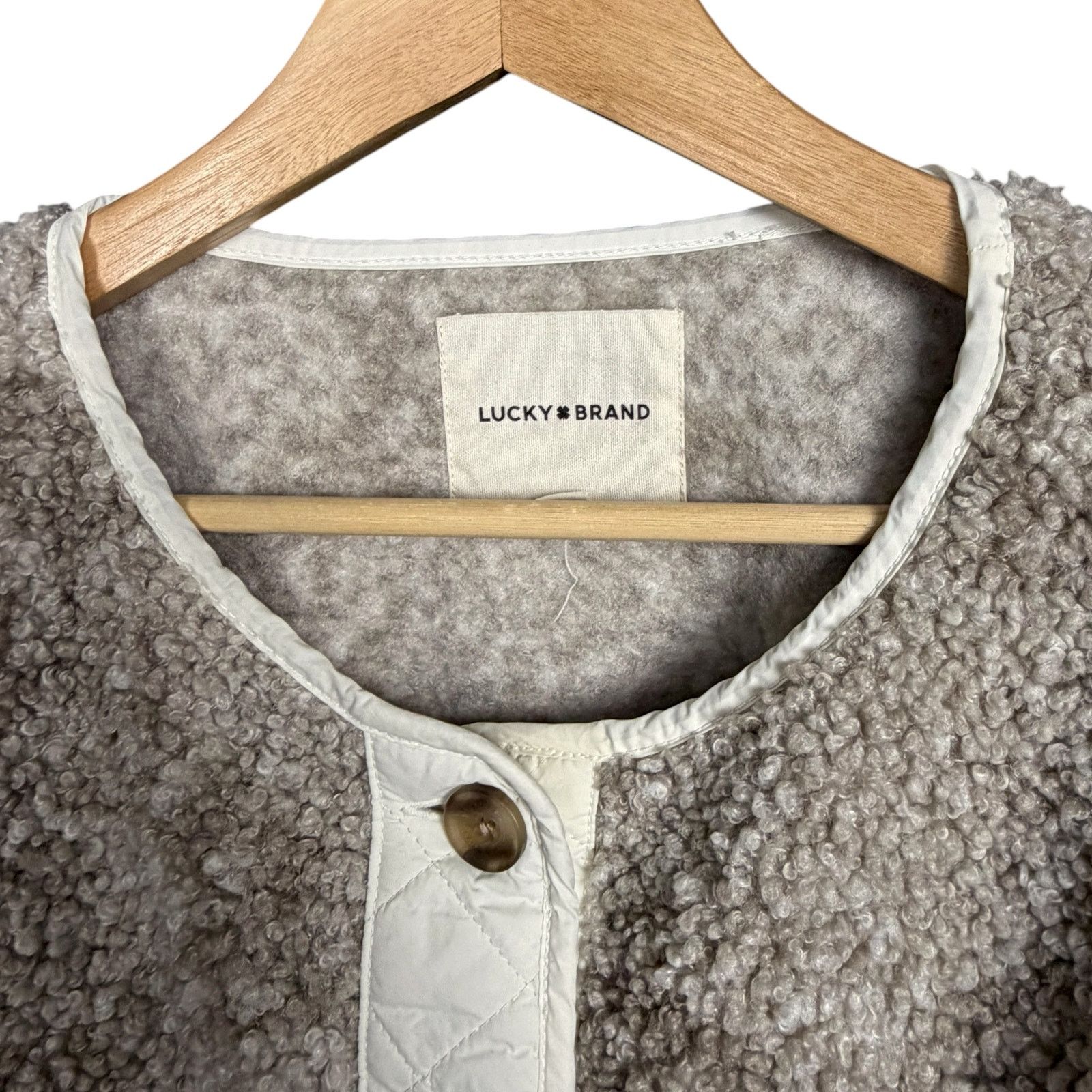 Lucky Brand Lucky Brand Women's Large Faux Shearling Medallion Jacket Size L / US 10 / IT 46 - 6 Thumbnail