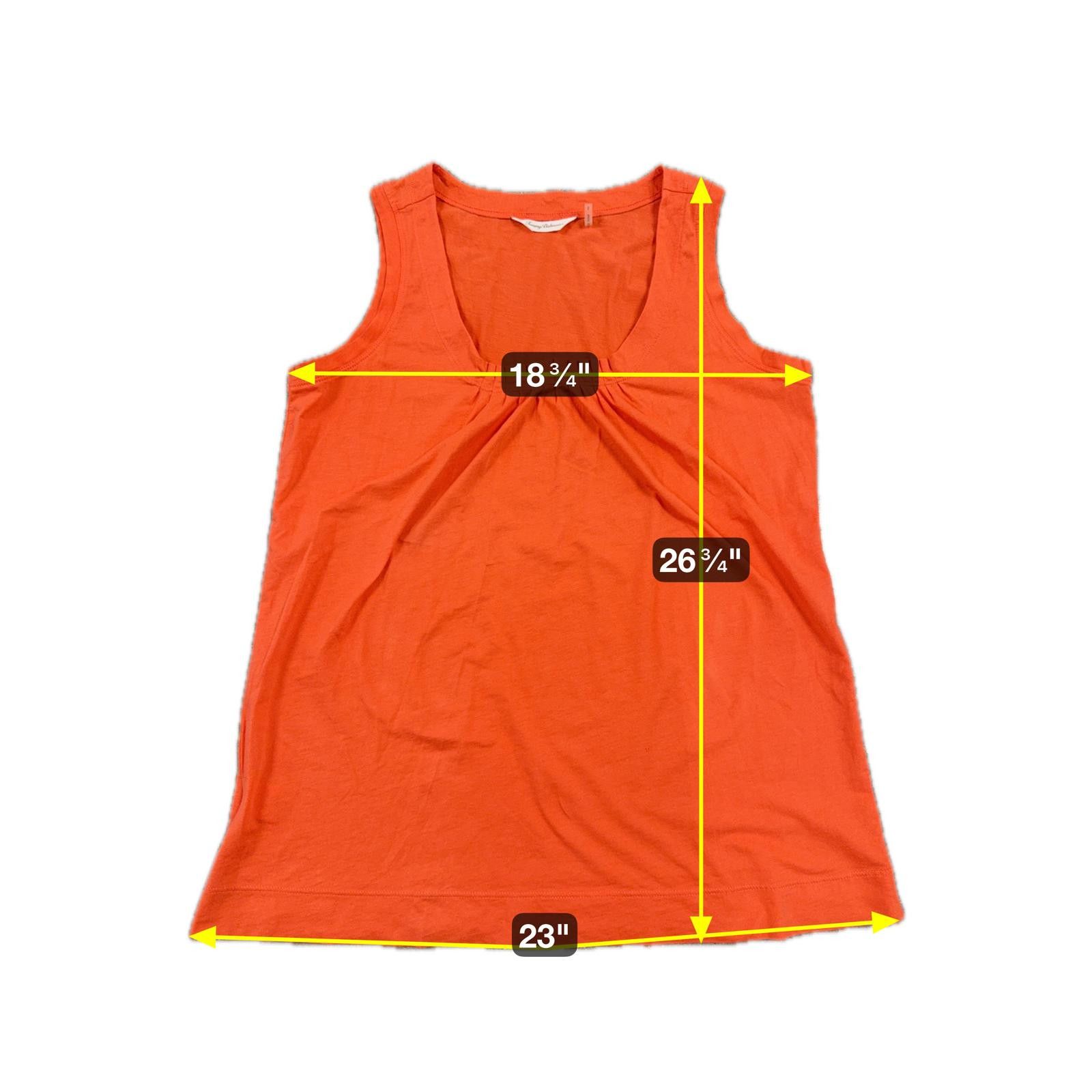 Tommy Bahama NWOT Tommy Bahama Women's Orange Sleeveless Shirt Cinched S Size S / US 4 / IT 40 - 4 Thumbnail