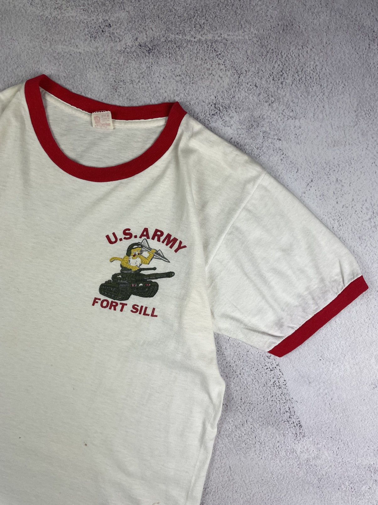 Vintage Vintage 60s U.S. Army Fort Sill Ringer T-Shirt Collegiate M Size US M / EU 48-50 / 2 - 4 Thumbnail