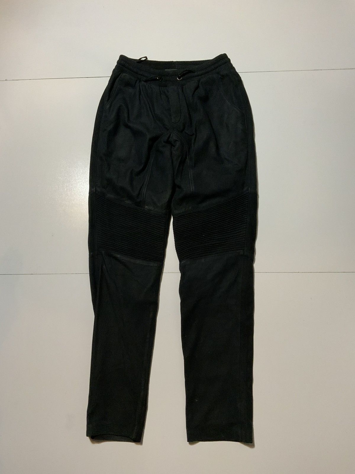 Designer Autark Rough Concept Berlin Lamb Leather Biker Moto Pants Size US 32 / EU 48 - 1 Thumbnail