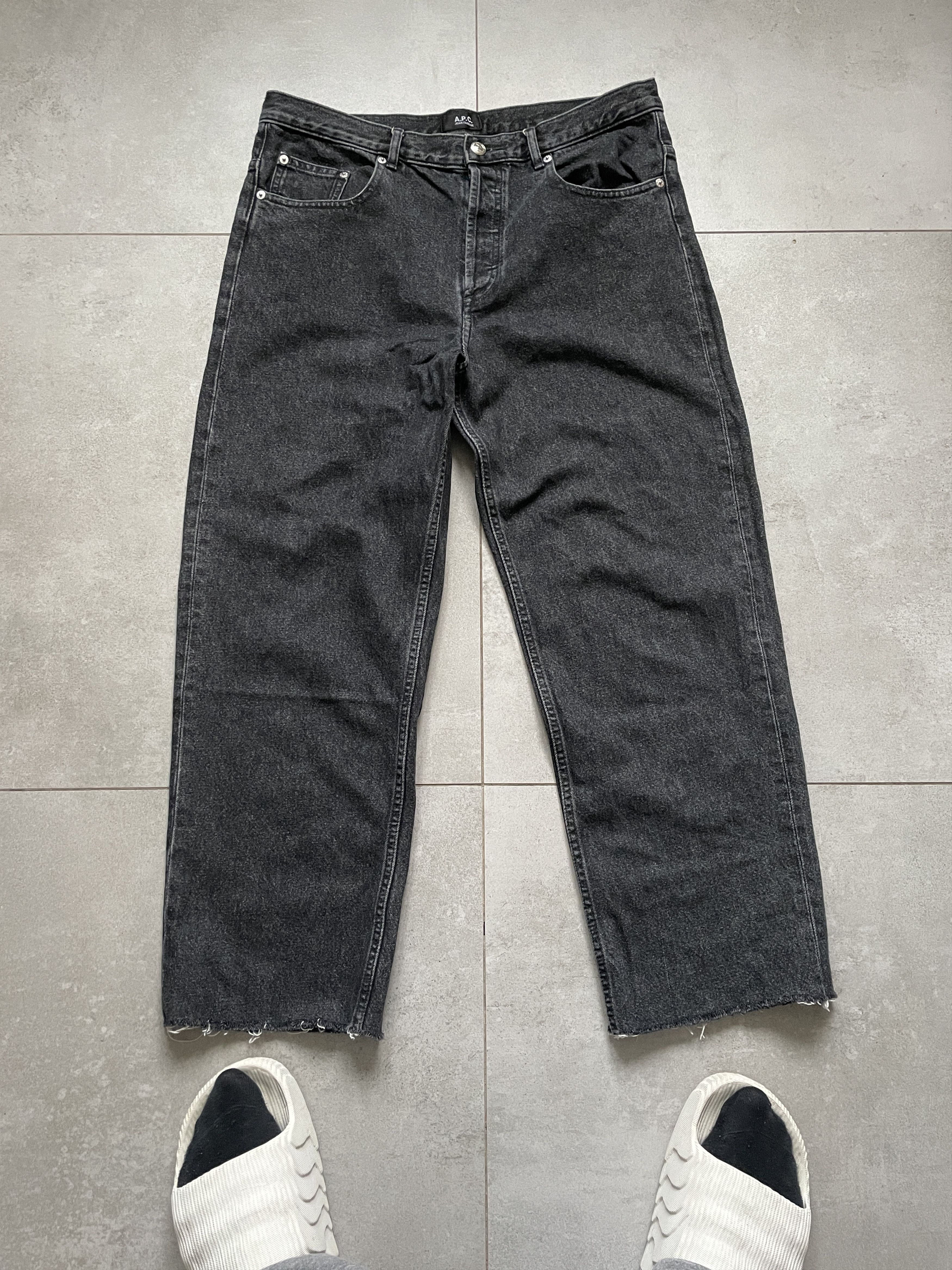 A.P.C. × Japanese Brand A.P.C APC JEAN FAIRFAX BLACK GREY STRAIGHT DENIM JEANS Size US 32 / EU 48 - 2 Thumbnail