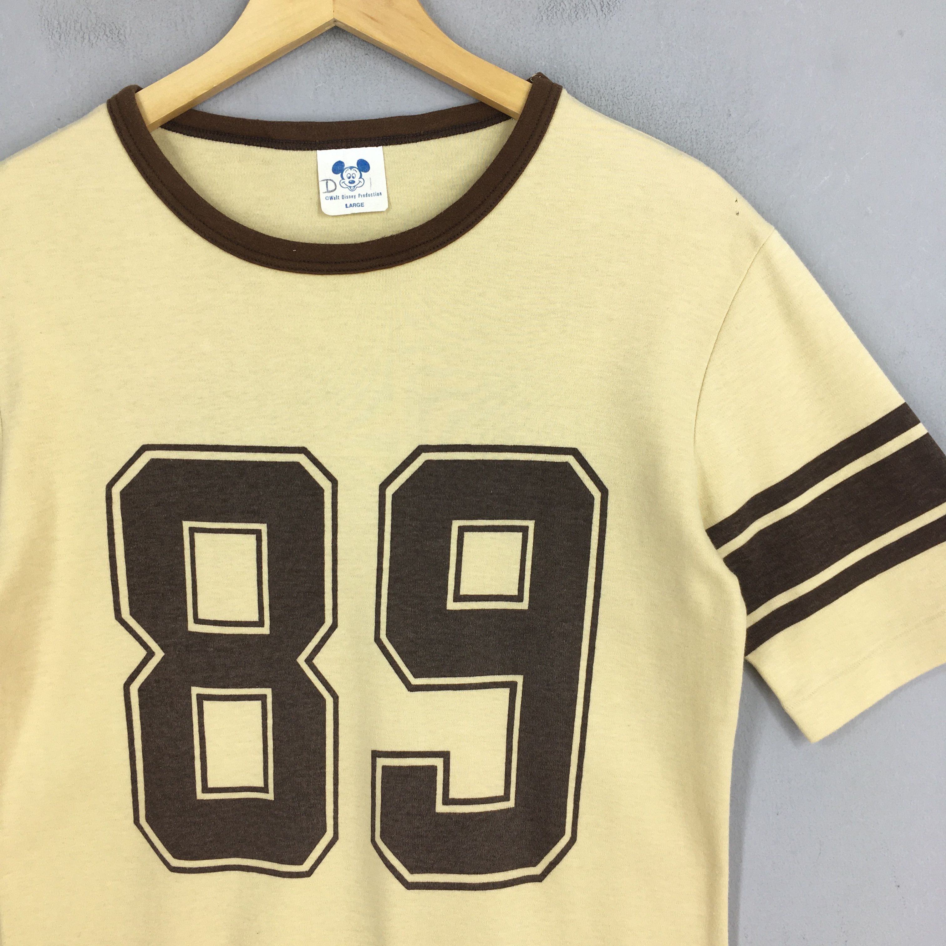 Disney Vintage 1980's Mickey Mouse Disney Yellow Tshirt Large Size US L / EU 52-54 / 3 - 2 Thumbnail