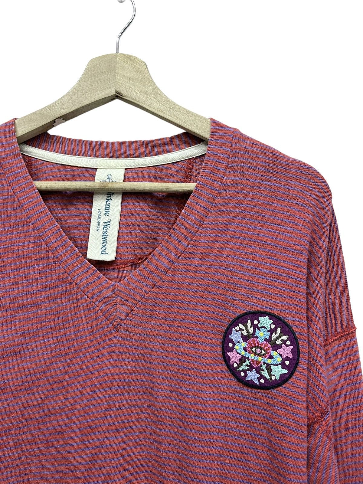 Vivienne Westwood 💥Vintage 80’s VIVIENNE WESTWOOD HOMEWEAR V-Neck Red Stripes Size M / US 6-8 / IT 42-44 - 4 Thumbnail