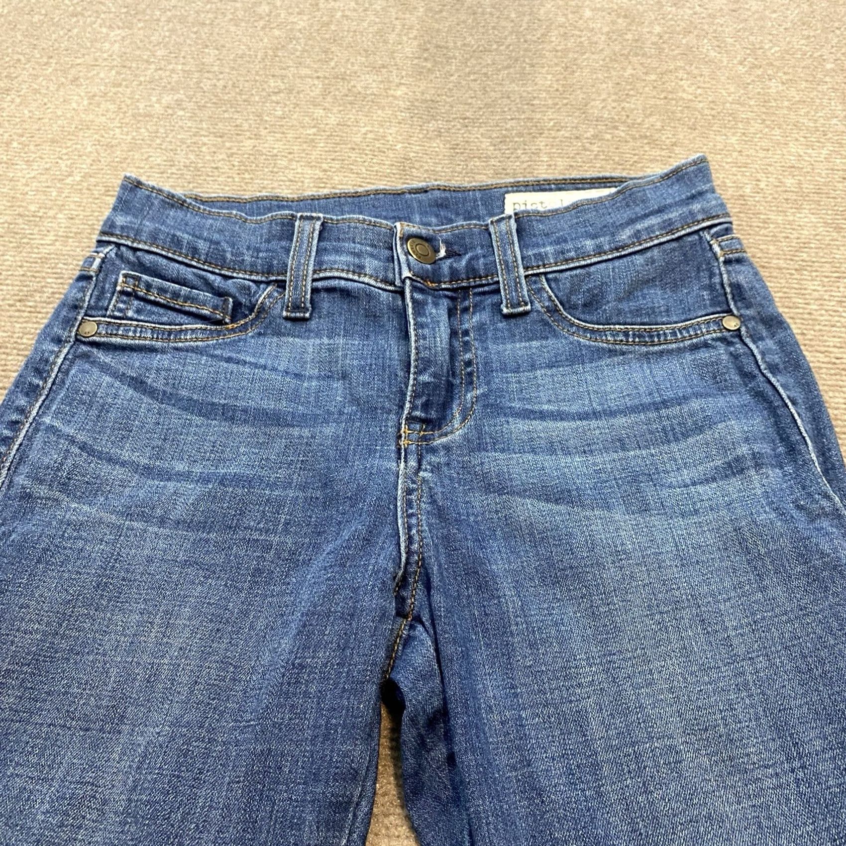 Pistola Pistola Jeans Womens 26 Medium Wash Distressed Ankle Zip Hem Stretch Pants Shirt? Size 26" / US 2 / IT 38 - 2 Thumbnail
