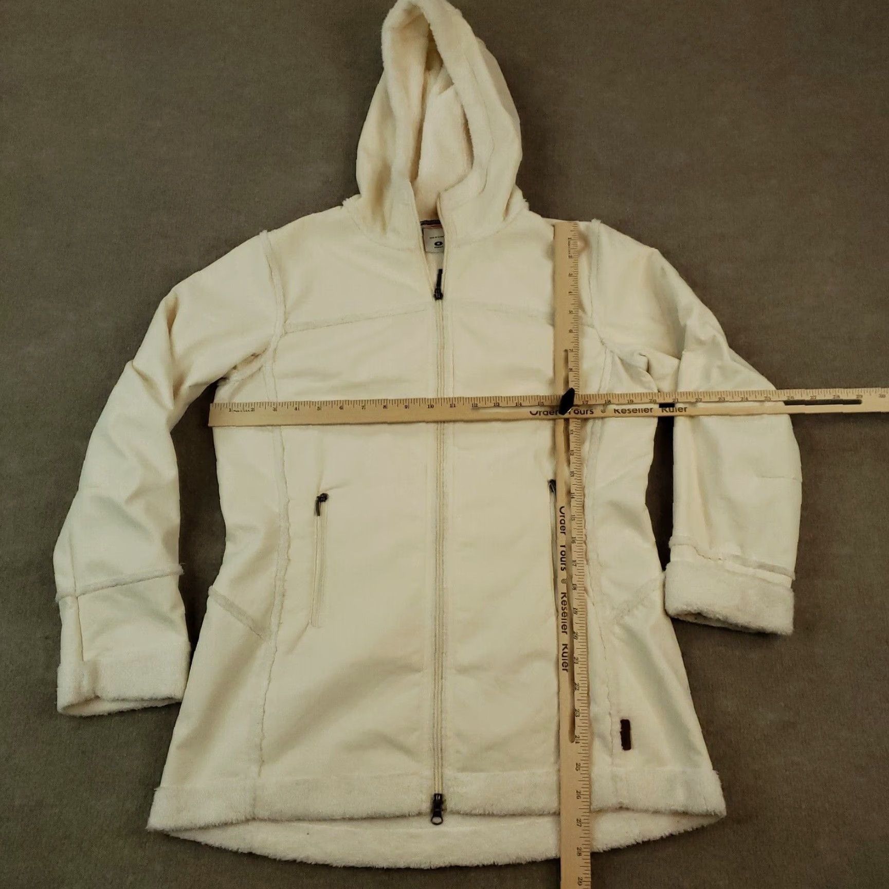 Vintage Columbia Jacket Womens M White Nylon Fleece Hooded Zip Up Casual Size M / US 6-8 / IT 42-44 - 2 Thumbnail