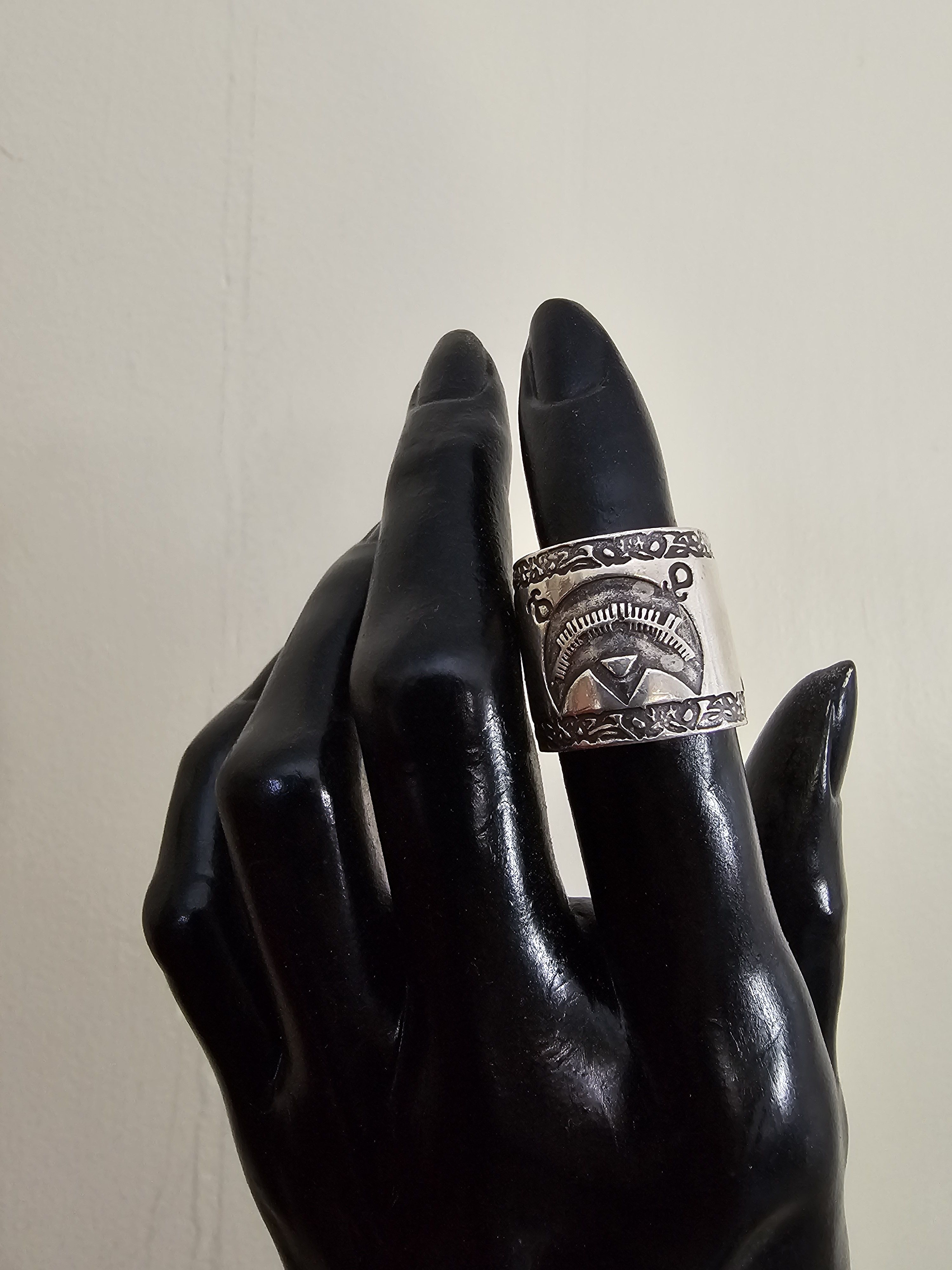 image of Undercover Scab Ring in Silver, Men's
