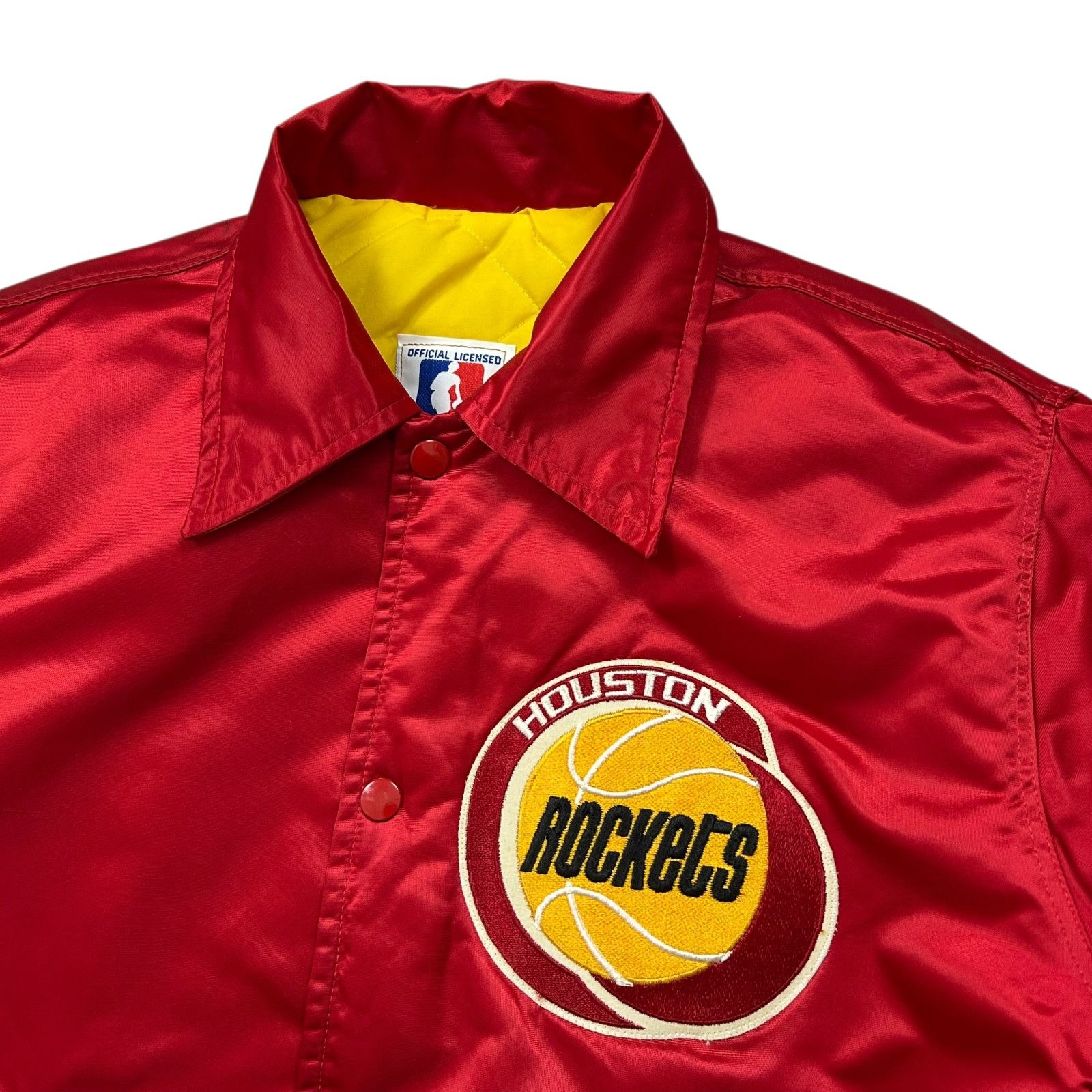 NBA RARE VTG 90s HOUSTON ROCKETS STARTER SATIN BOMBER JACKET Size US M / EU 48-50 / 2 - 2 Thumbnail
