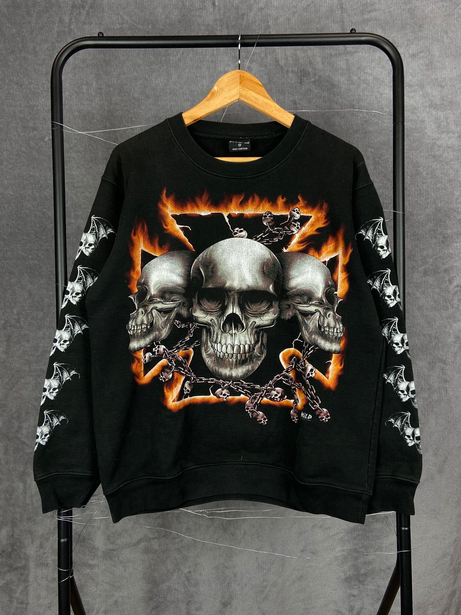 Other Wild Black Sweatshirt M Vintage Streetwear Size US M / EU 48-50 / 2 - 1 Thumbnail