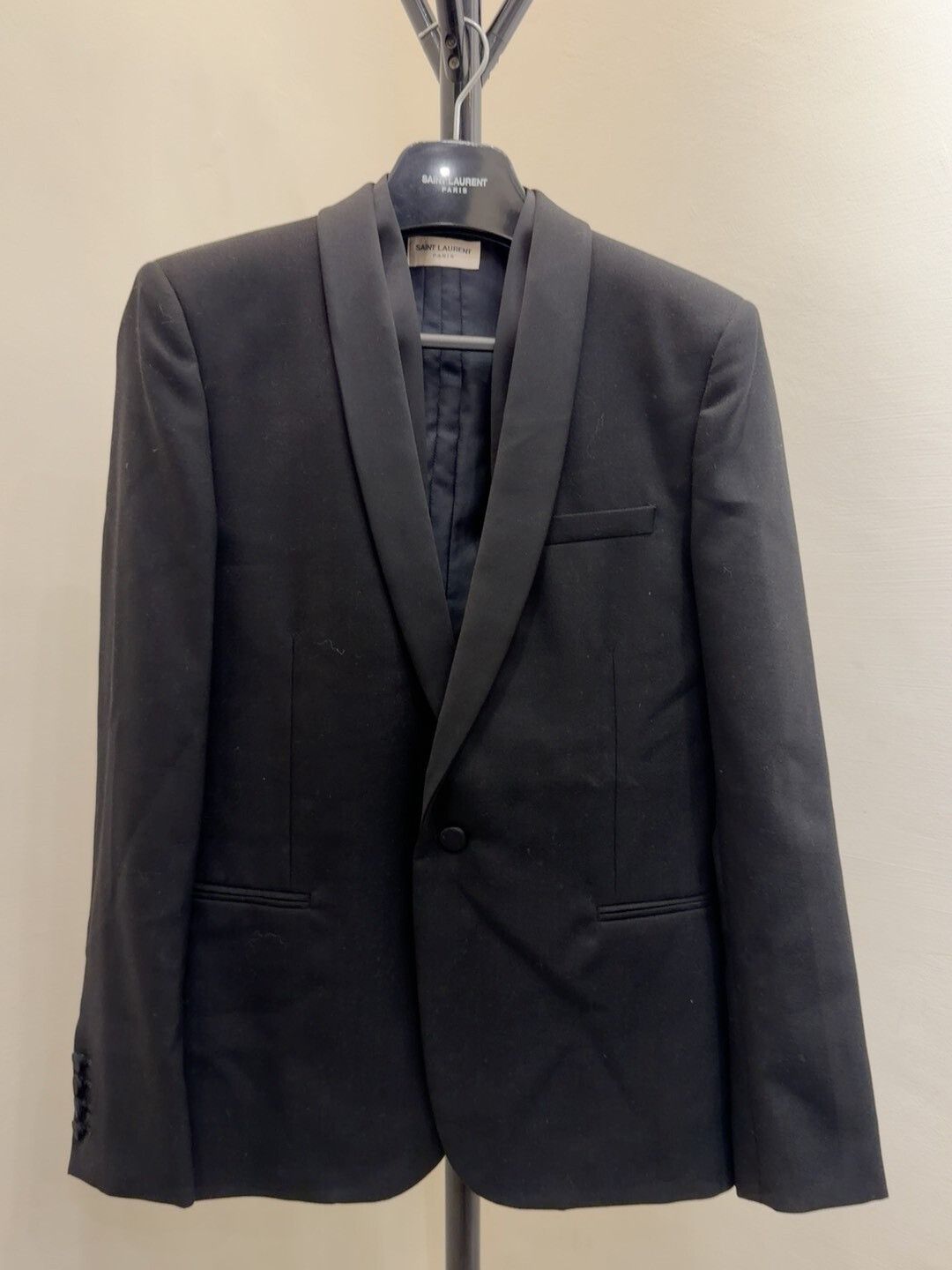 Saint Laurent Paris Saint Laurent Black Smoking Jacket Size US M / EU 48-50 / 2 - 1 Thumbnail