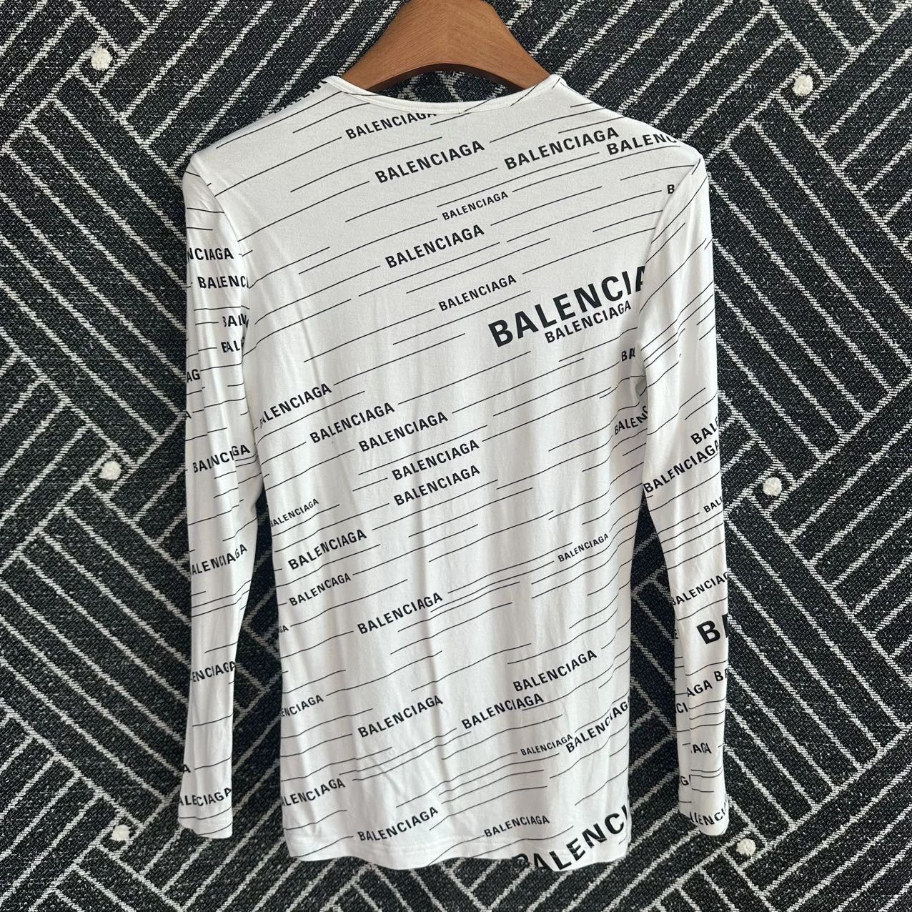 Balenciaga 99 New Balenciaga White All Over Print LS Tee M Size M / US 6-8 / IT 42-44 - 2 Thumbnail