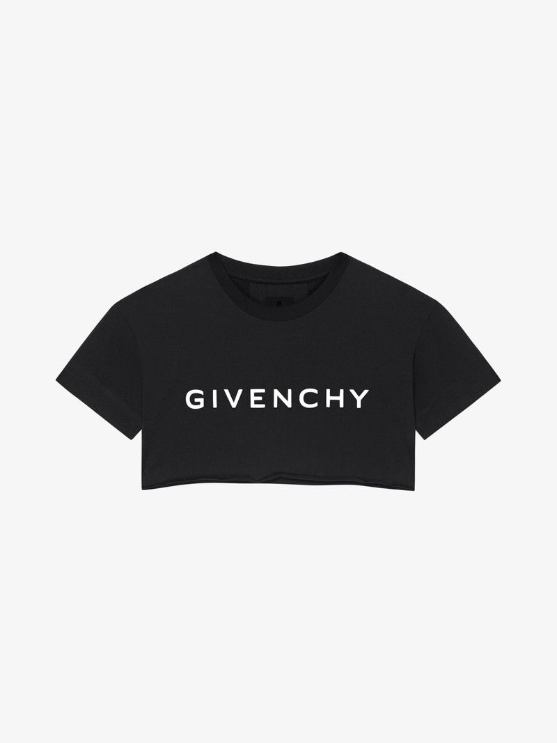 Givenchy o1w1db10326 Cropped T-Shirt in Black Size L / US 10 / IT 46 - 1 Thumbnail