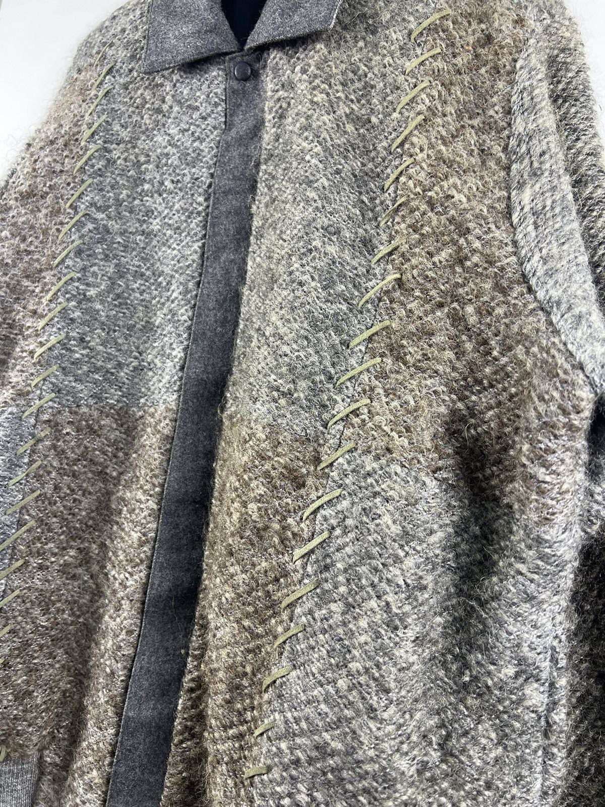 Homespun Knitwear 🔥 Sam Austin Naigai two tone Mohair knit Bomber jacket - L Size US L / EU 52-54 / 3 - 5 Thumbnail