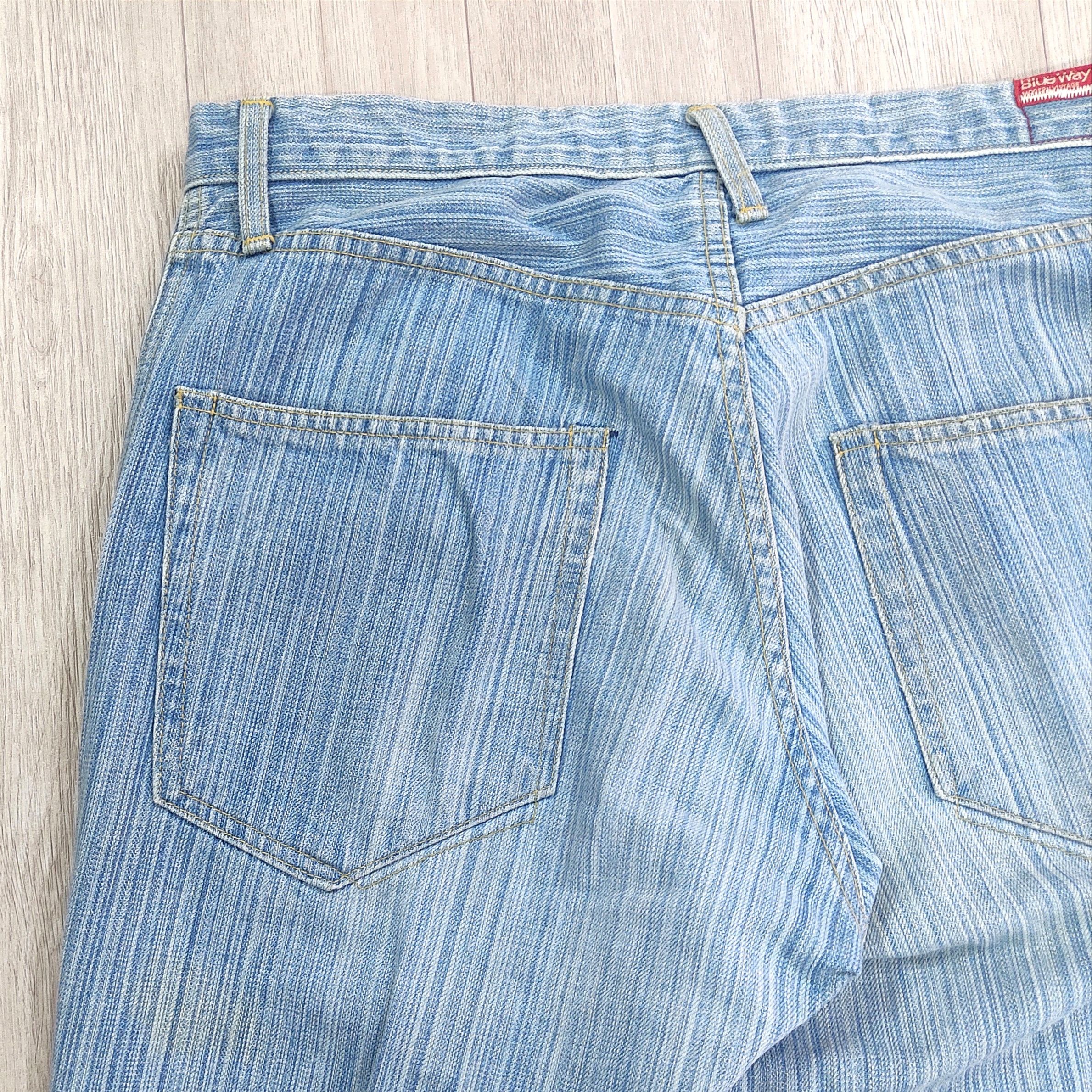 Blue Blue Japan × Japanese Brand BLUE WAY Modern Vintage Faded Blue Denim Pants Size US 32 / EU 48 - 16 Thumbnail
