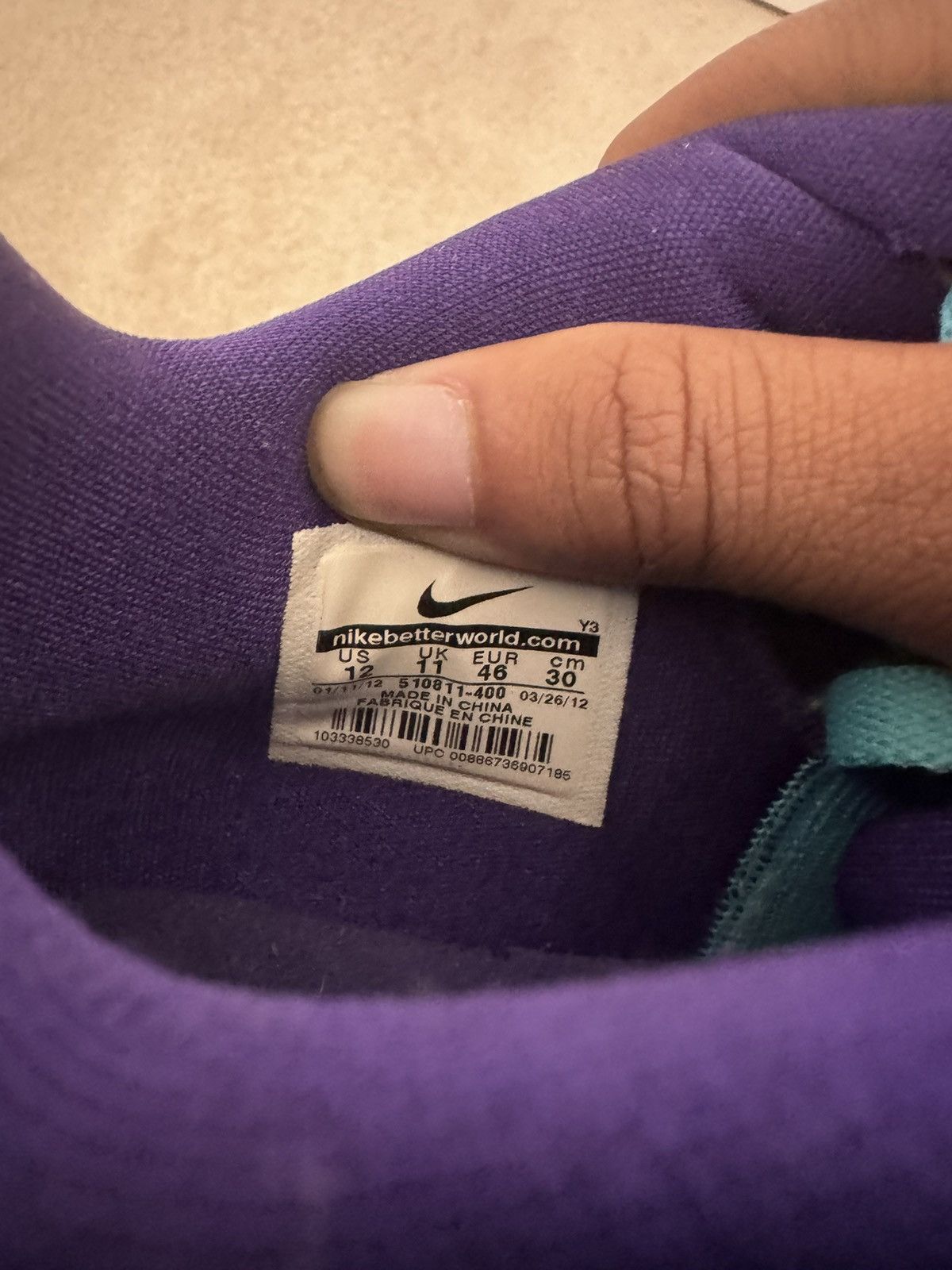 Nike Lebron 9 Low Summit Lake Hornets Size US 12 / EU 45 - 7 Thumbnail
