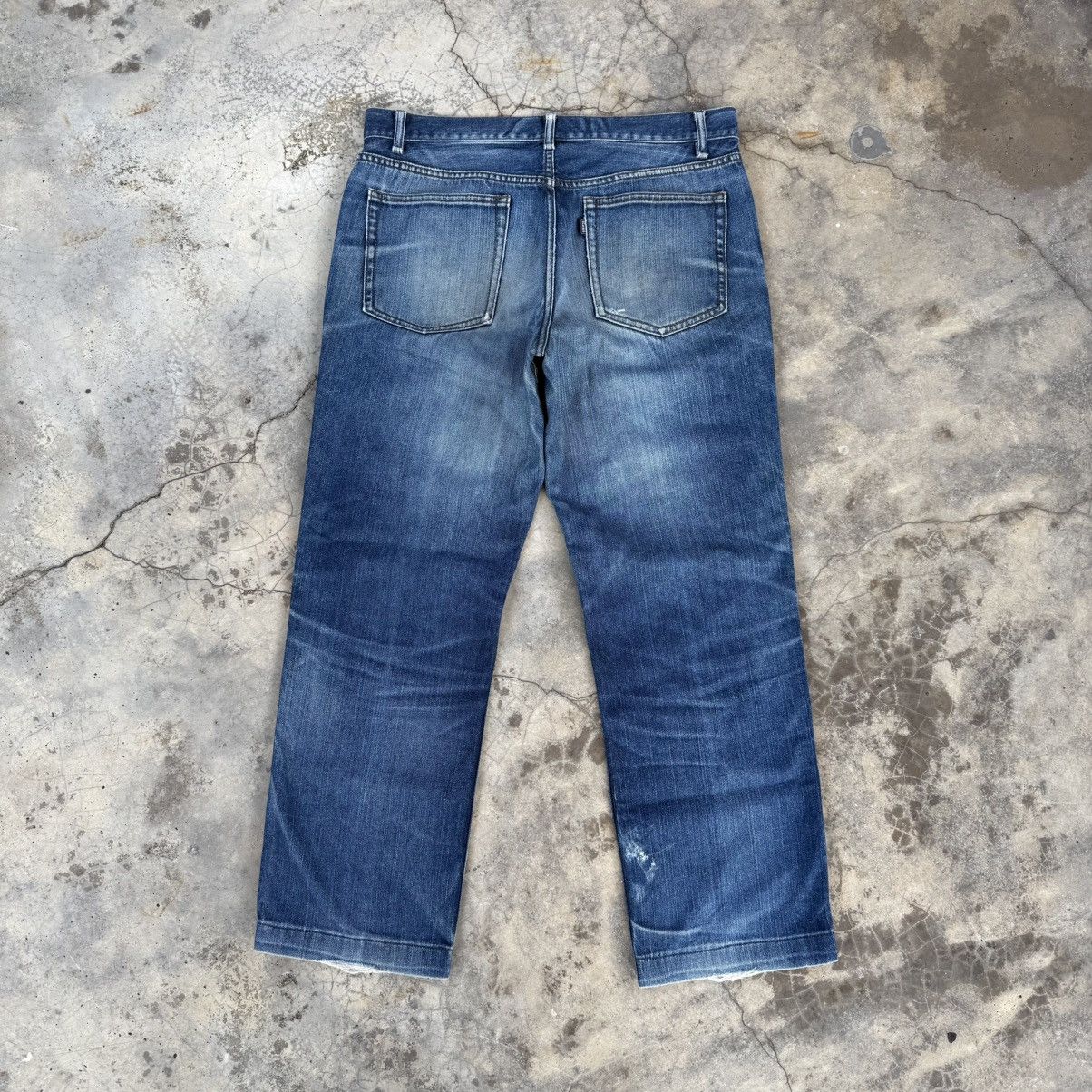 Japanese Brand VINTAGE KENT FADED RIPPEP JEAN DENIM PANTS Size US 35 - 7 Thumbnail